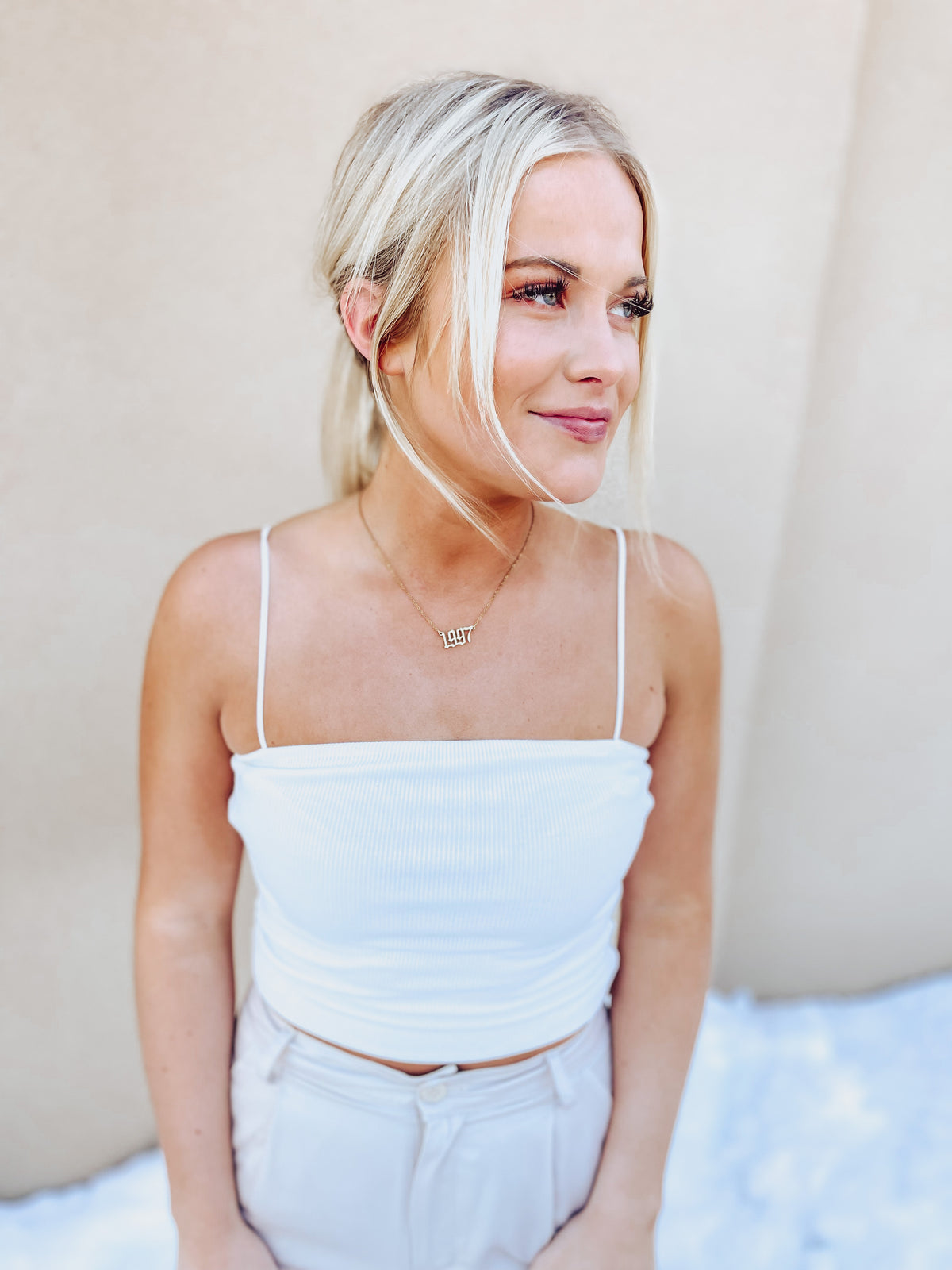 Ribbed Knit Cropped Cami