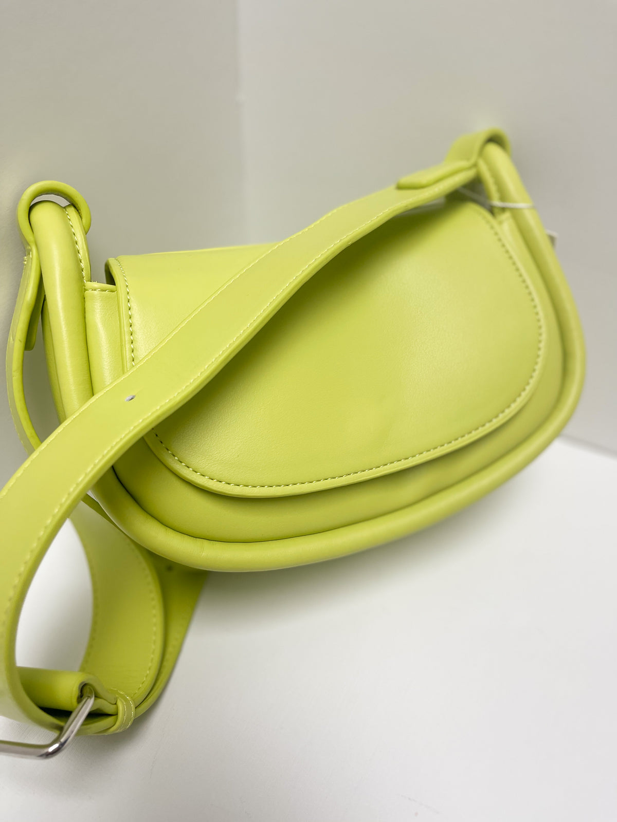 Lime Crossbody Bag with Flap