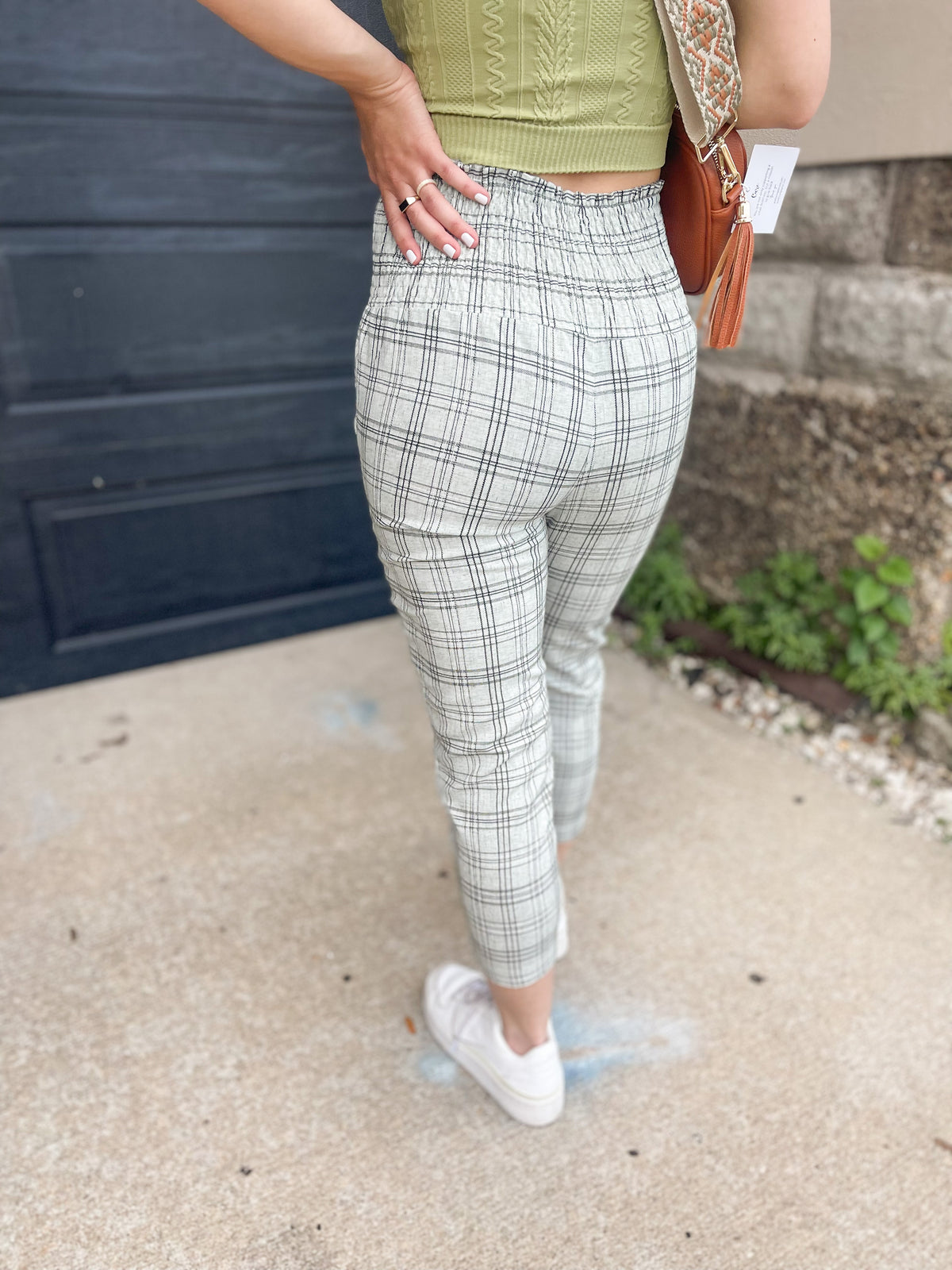 Plaid Pencil Leg Pants