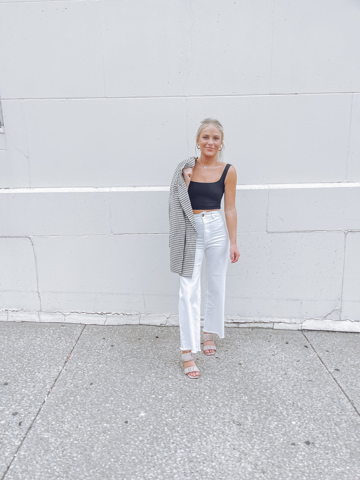 Free Fall High-Waist Pants - Salt Crystal