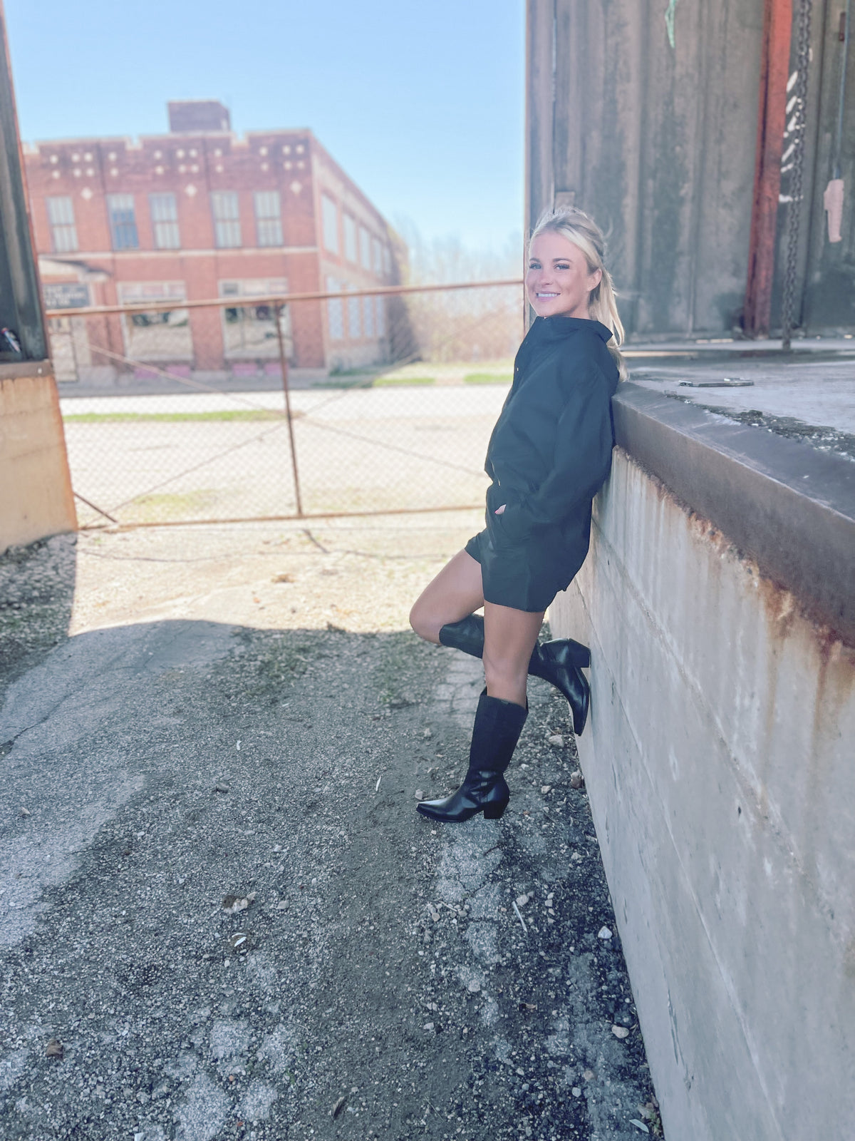 Black Oversized Button Up Shirt