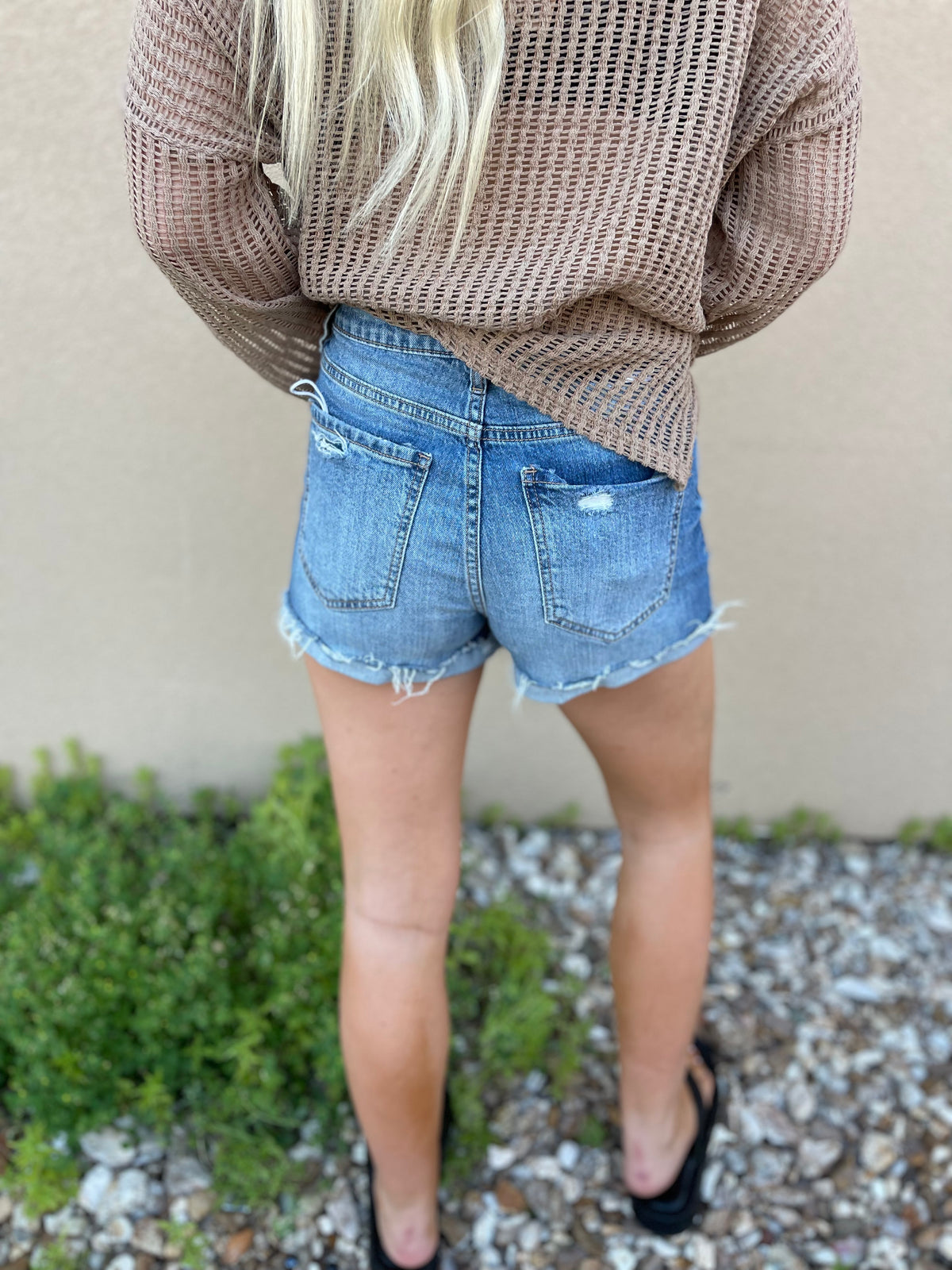 Troublemaker High Rise Denim Shorts