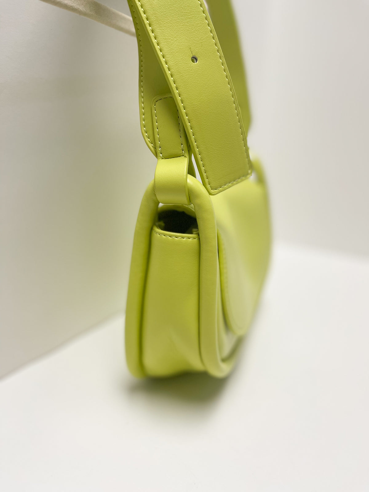 Lime Crossbody Bag with Flap