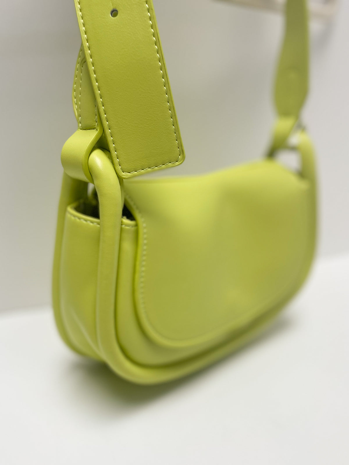 Lime Crossbody Bag with Flap