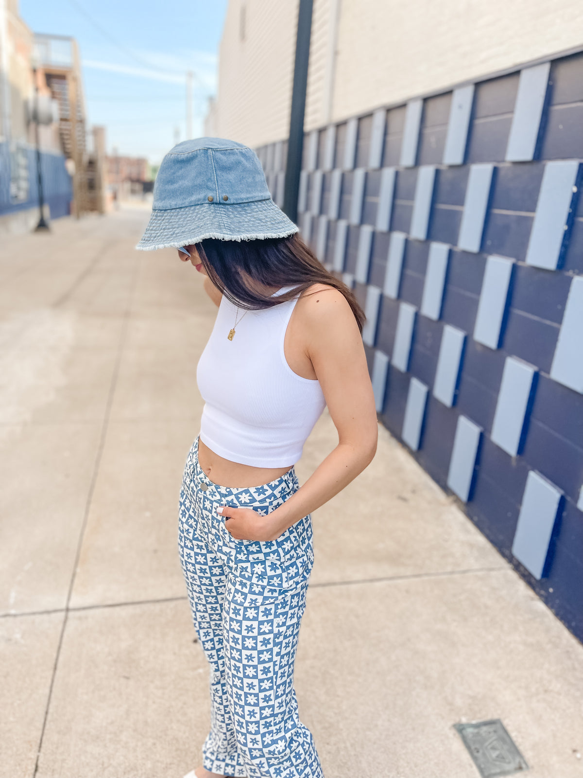 White Thick Rib Crop Tank