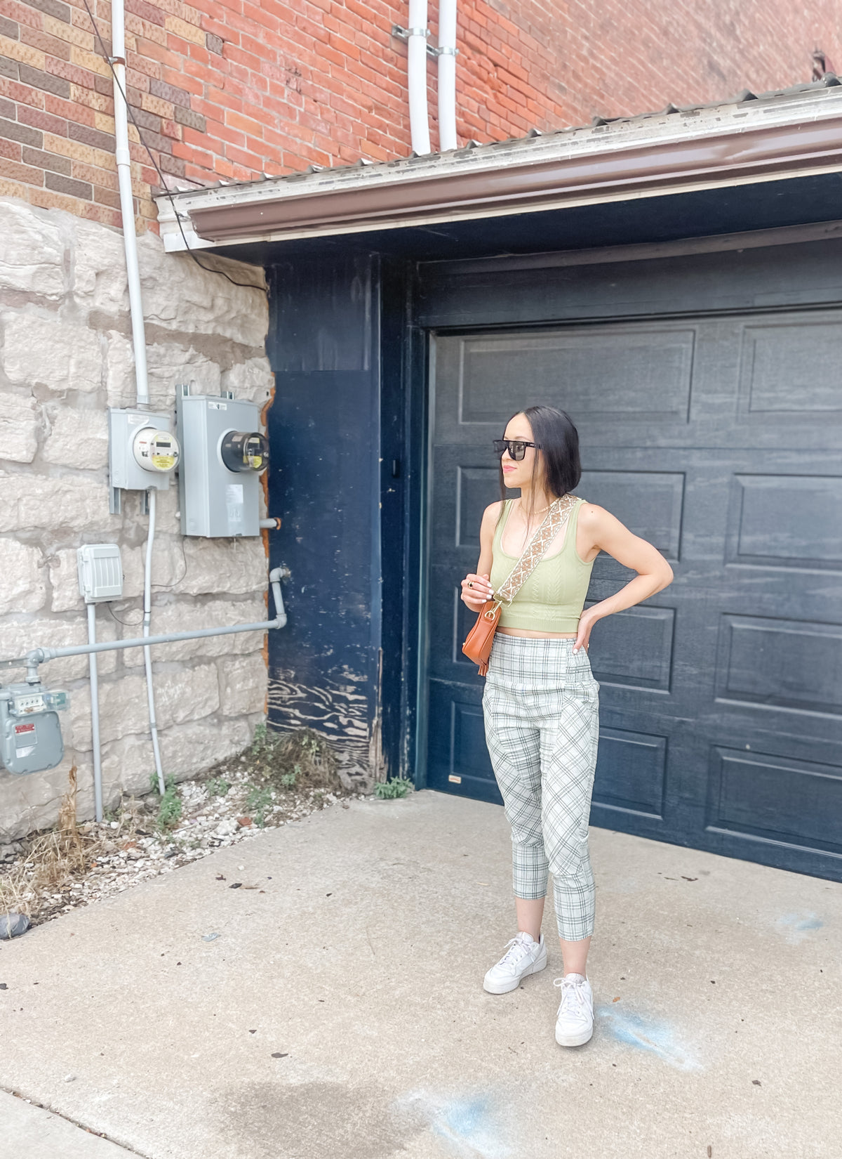 Plaid Pencil Leg Pants