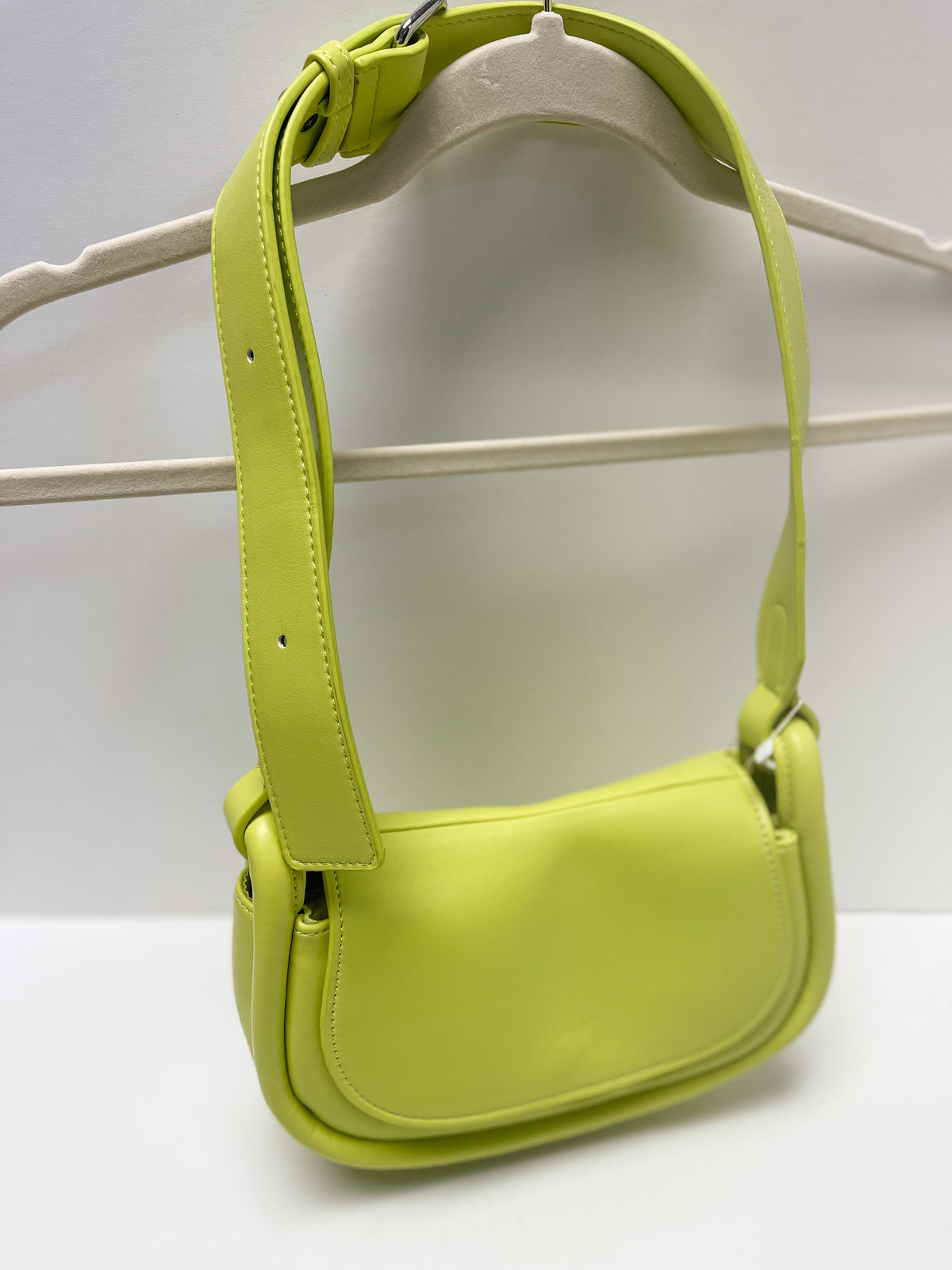 Lime Crossbody Bag with Flap