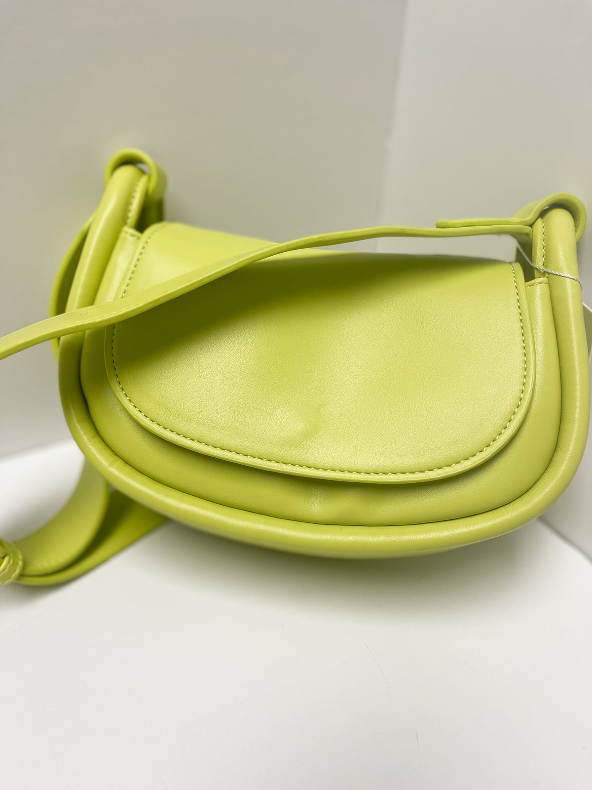 Lime Crossbody Bag with Flap