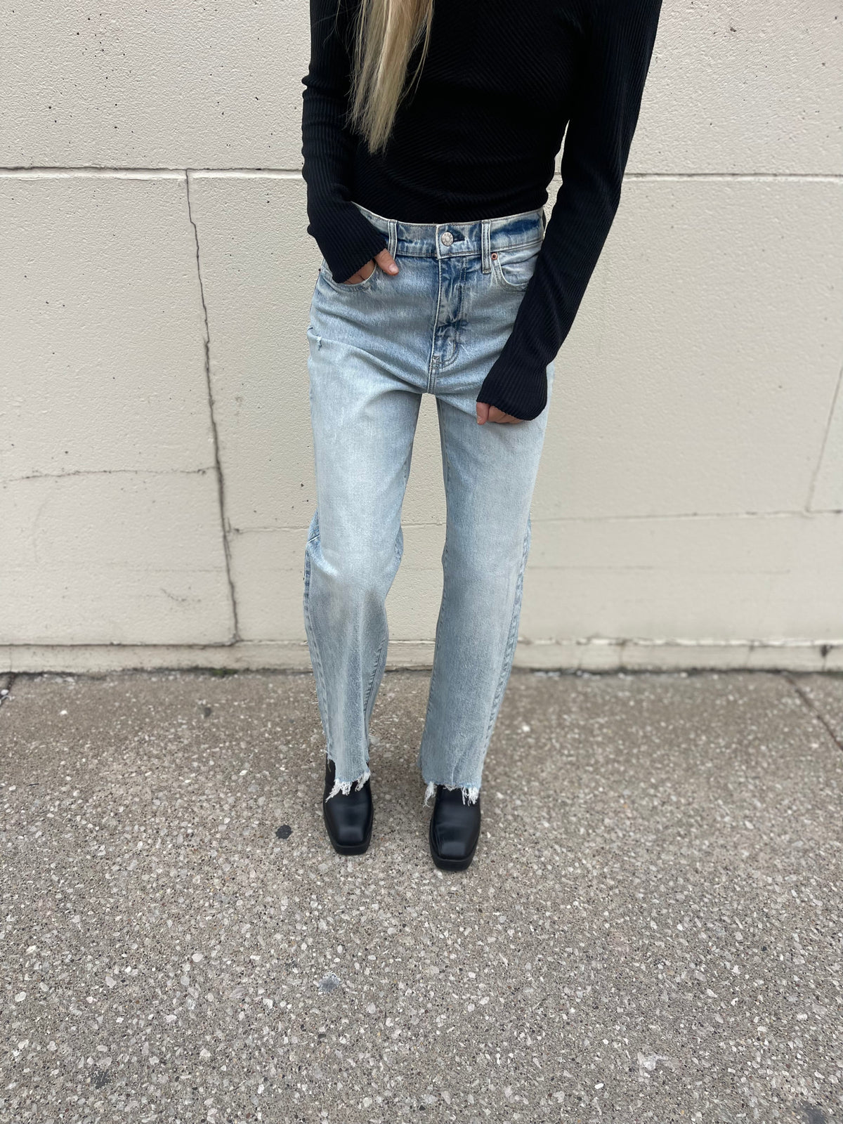 Pleaser High Rise Wide Ankle Jeans