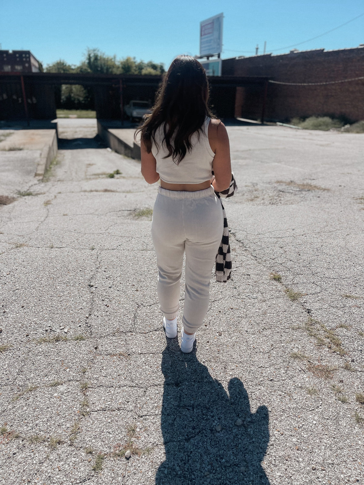 Pearl Burnout Surplice Crop Top