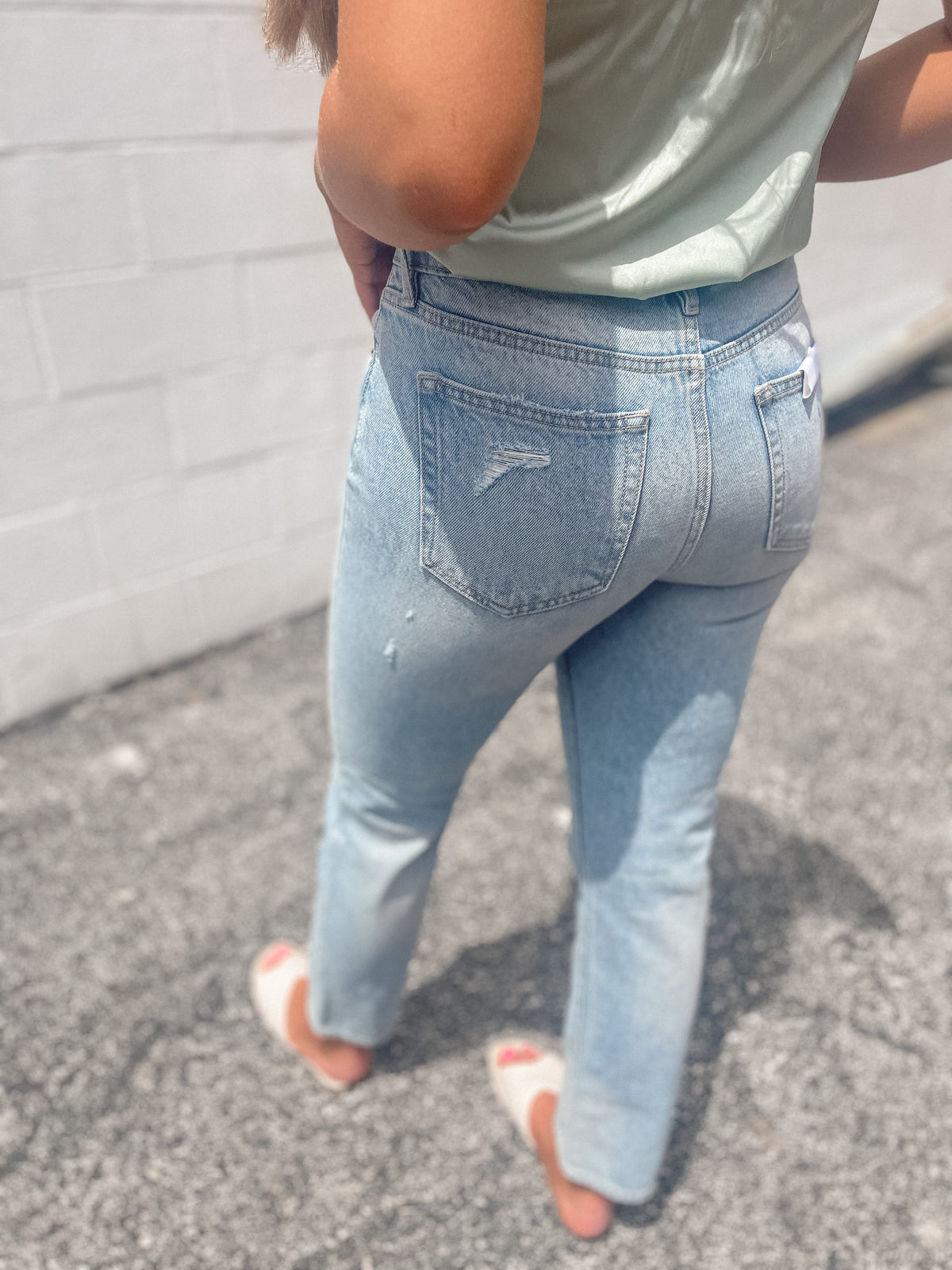 Tracey High Rise Straight Jeans