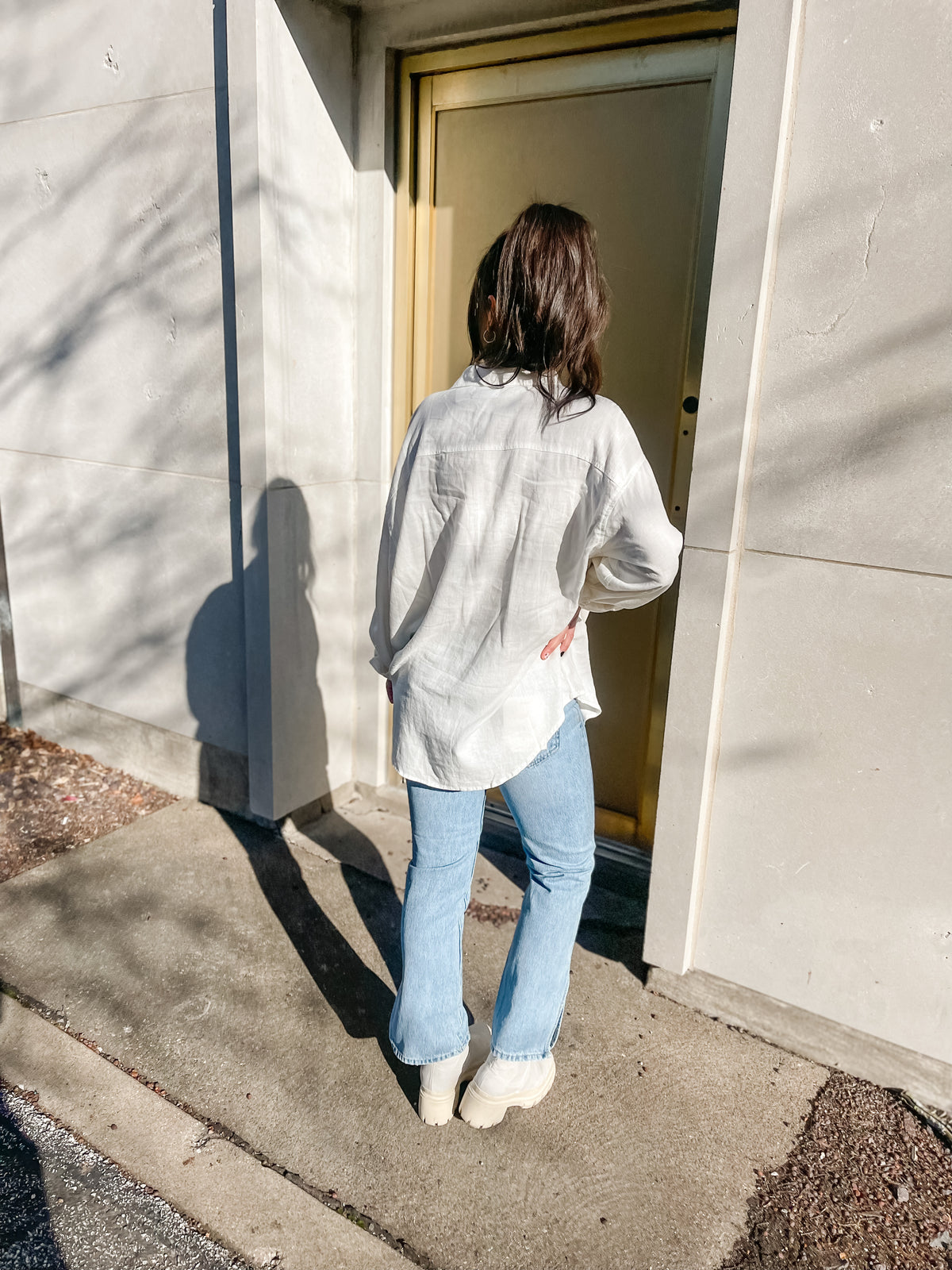 Relaxed Fit Button Down Linen Shirt