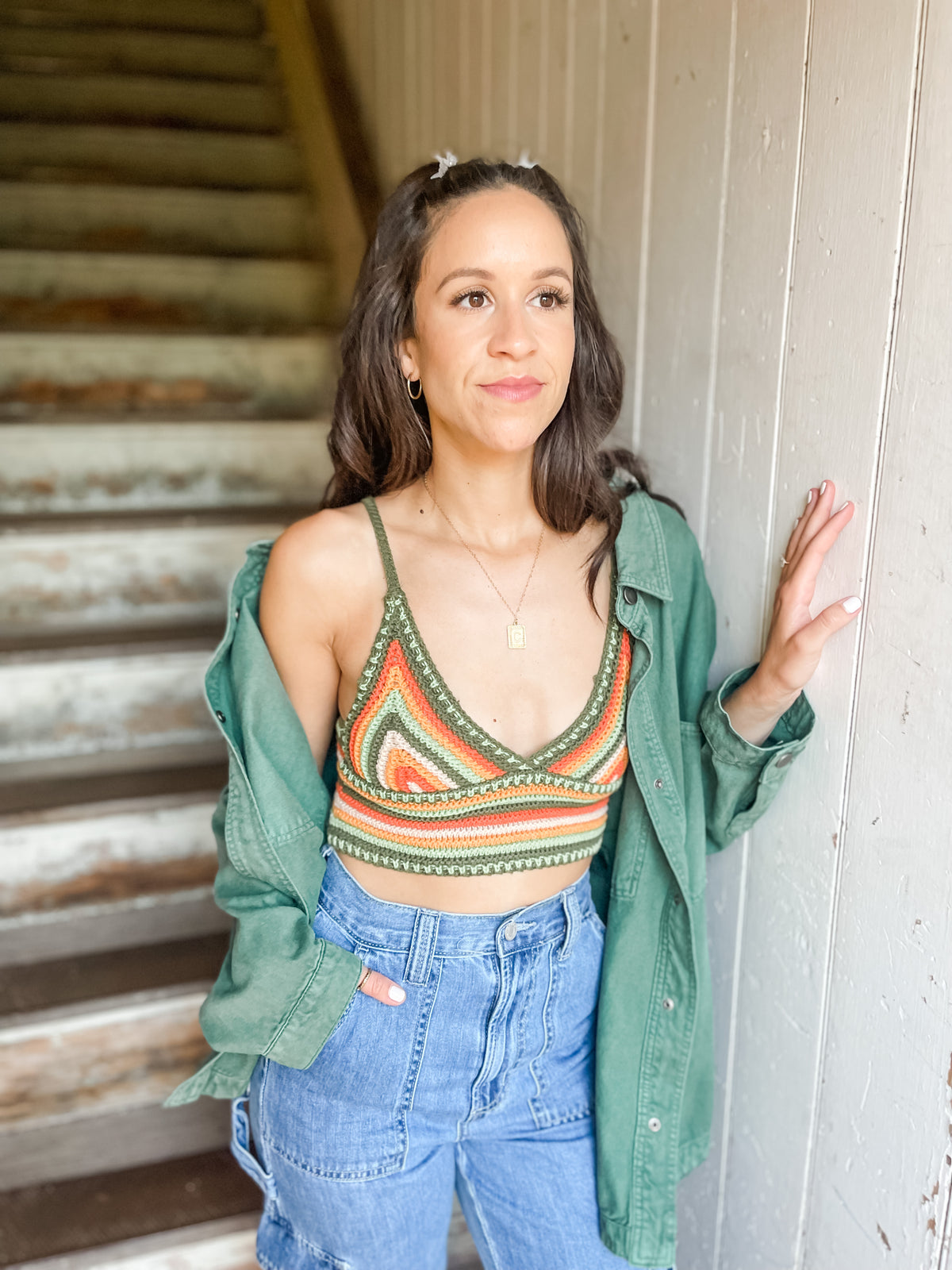 Crochet Knit Crop Top