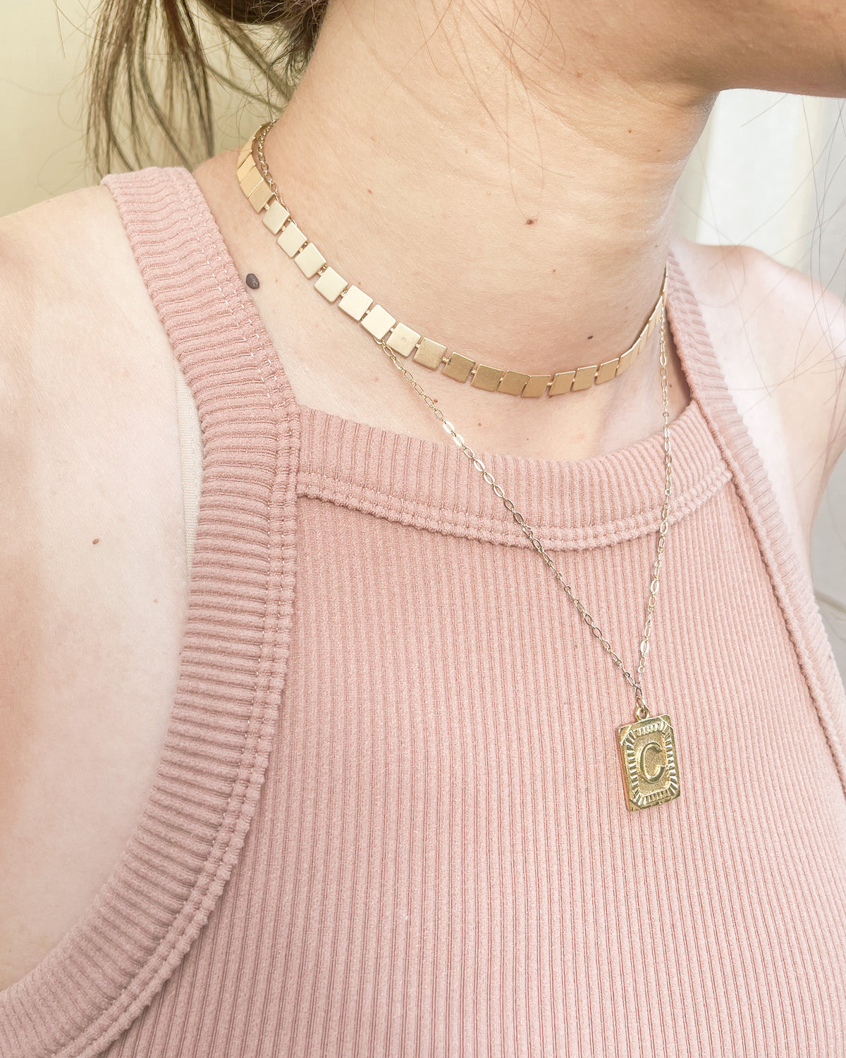 Squared Away Gold Necklace