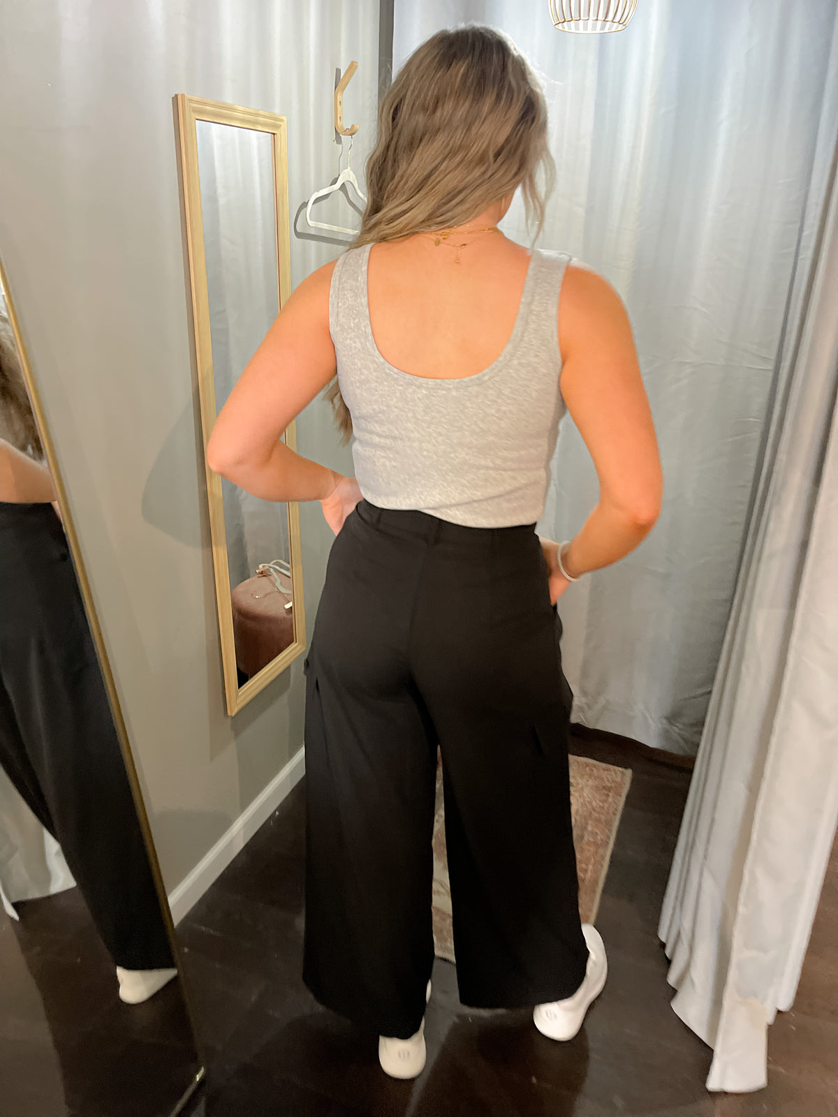 Black Wide Leg Cargo Pants