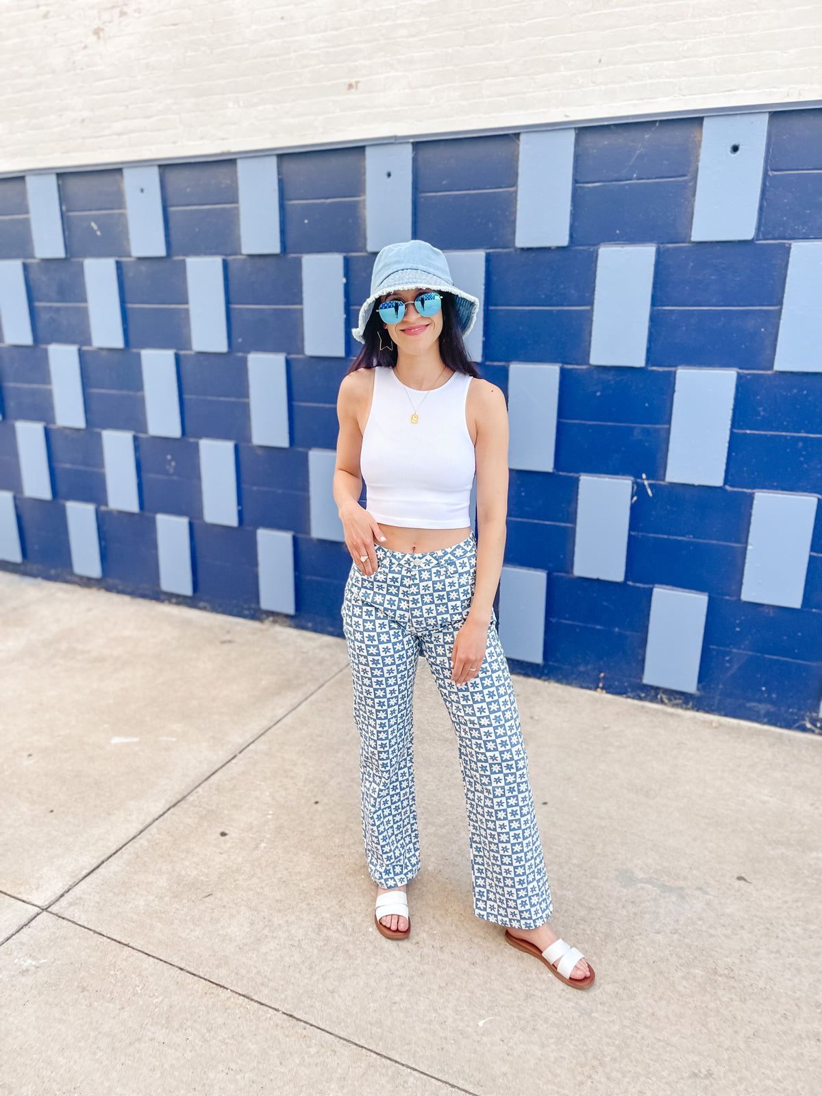 White Thick Rib Crop Tank