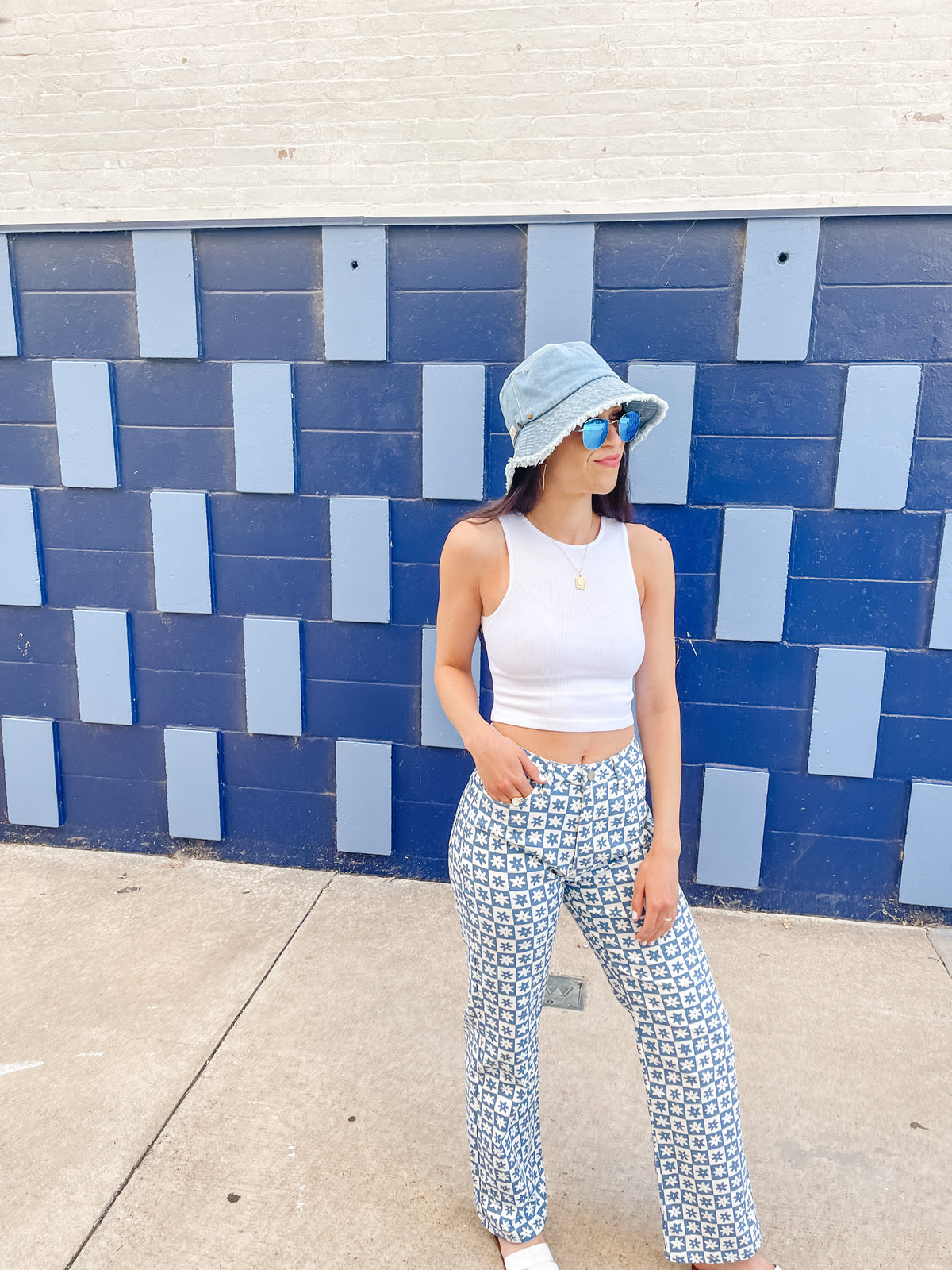 White Thick Rib Crop Tank