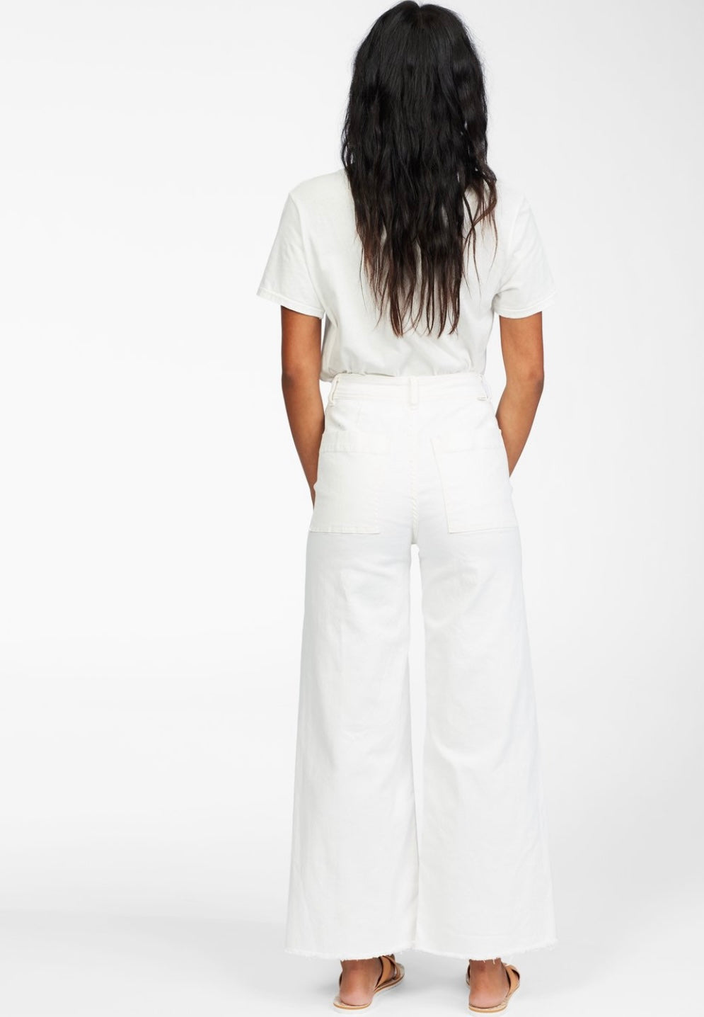 Free Fall High-Waist Pants - Salt Crystal