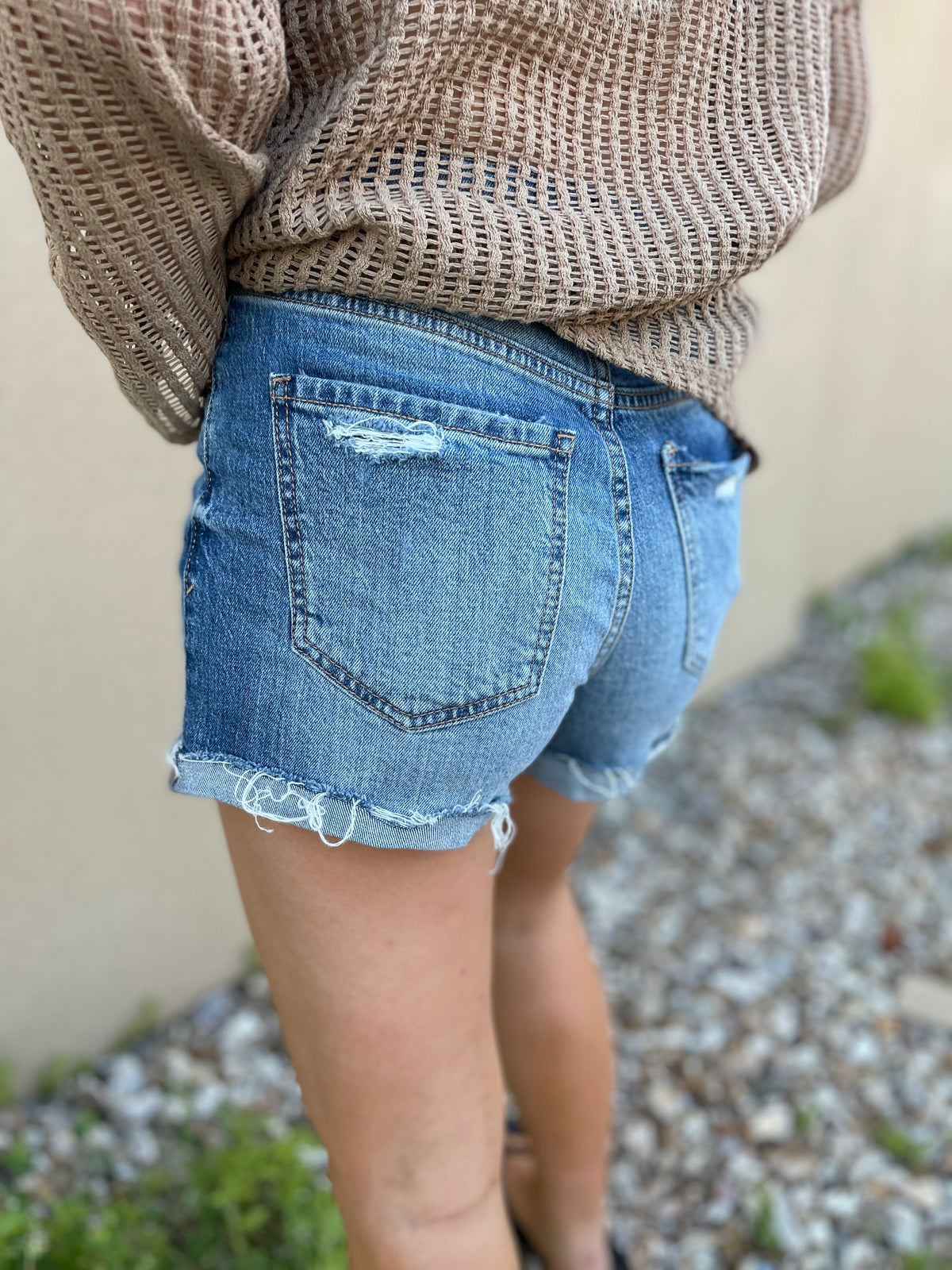 Troublemaker High Rise Denim Shorts