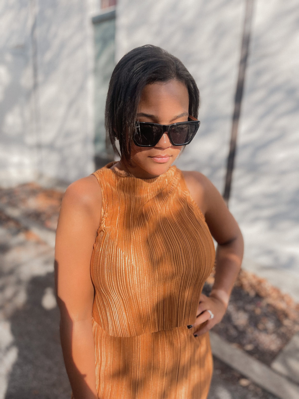 Ribbed Crop Top & Skirt Set
