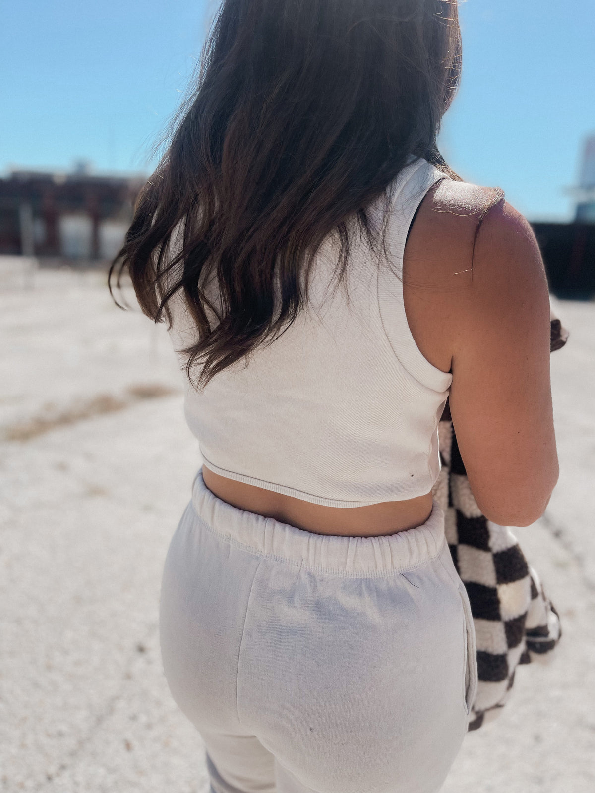 Pearl Burnout Surplice Crop Top