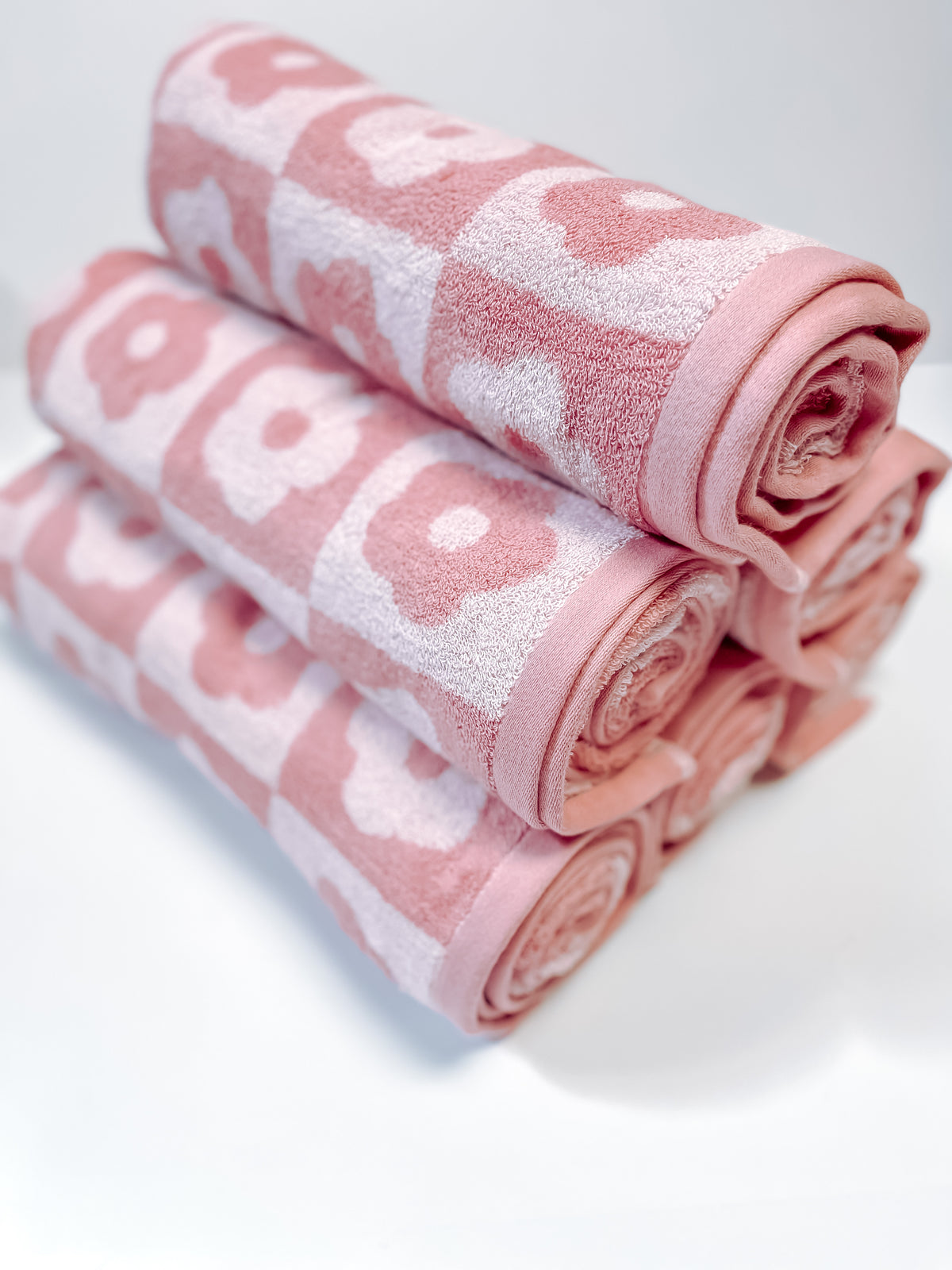 Floral Checked Beach Towel