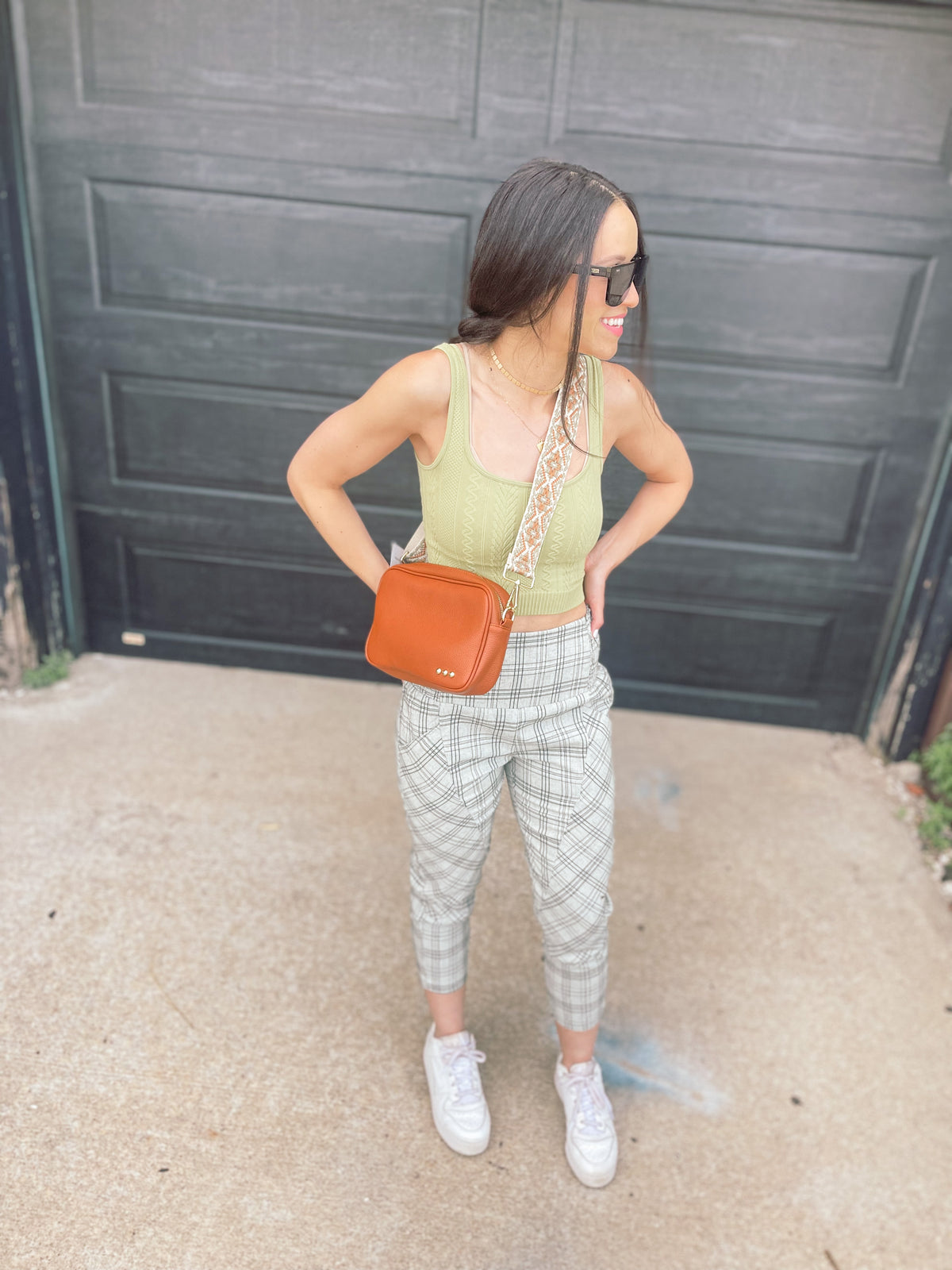 Plaid Pencil Leg Pants