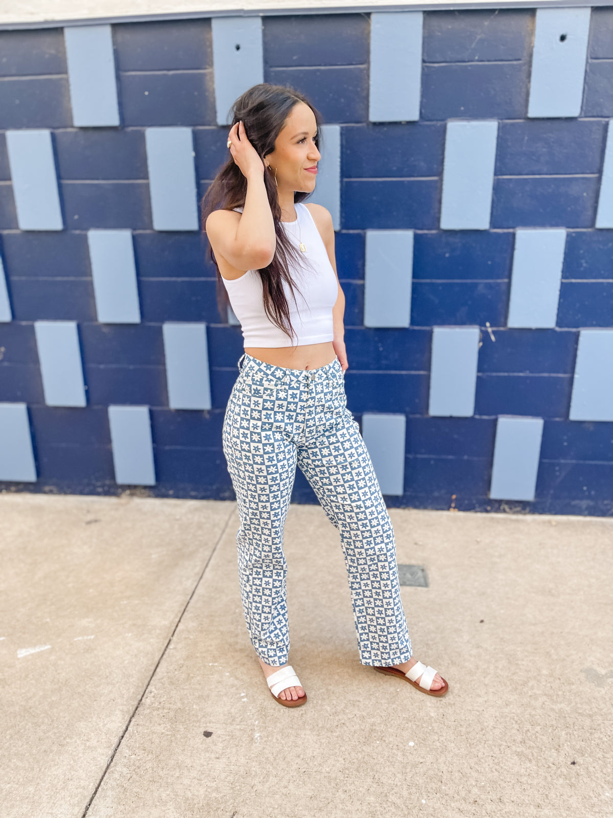 White Thick Rib Crop Tank