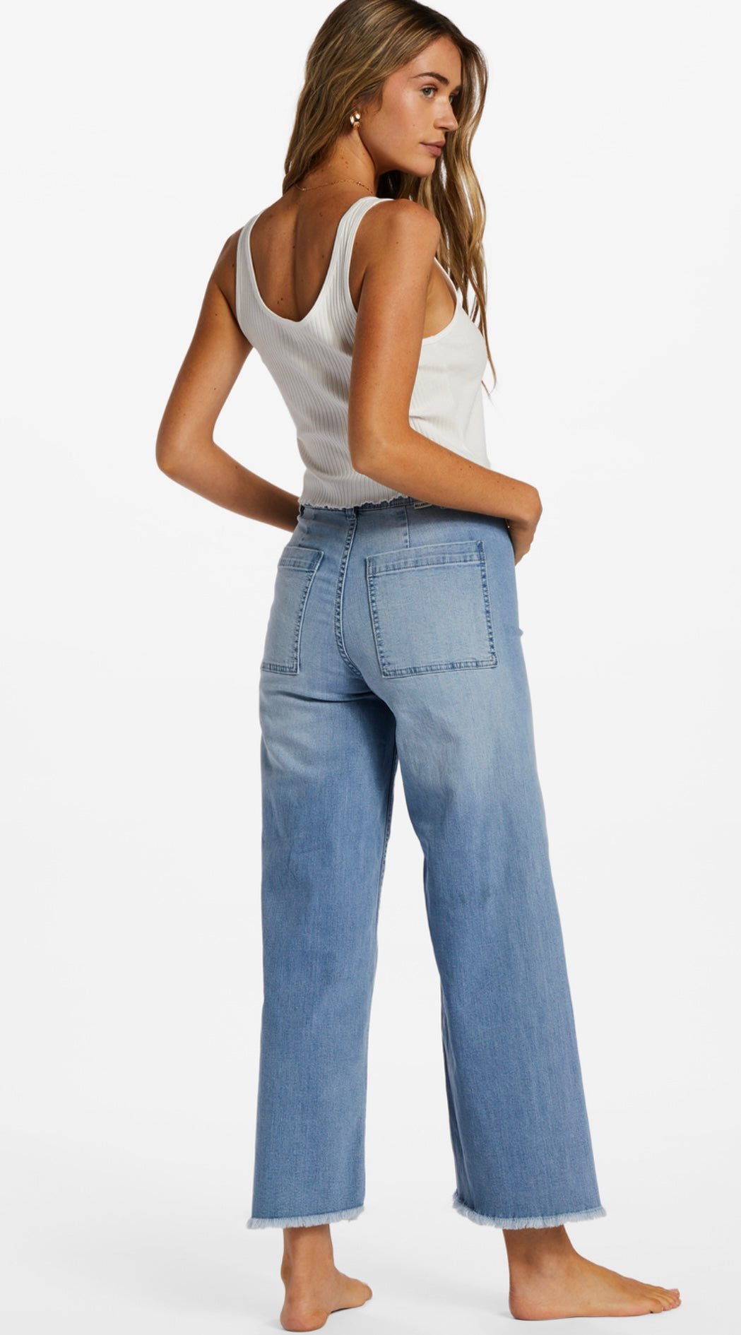 Free Fall Indigo Wide-Leg Jeans