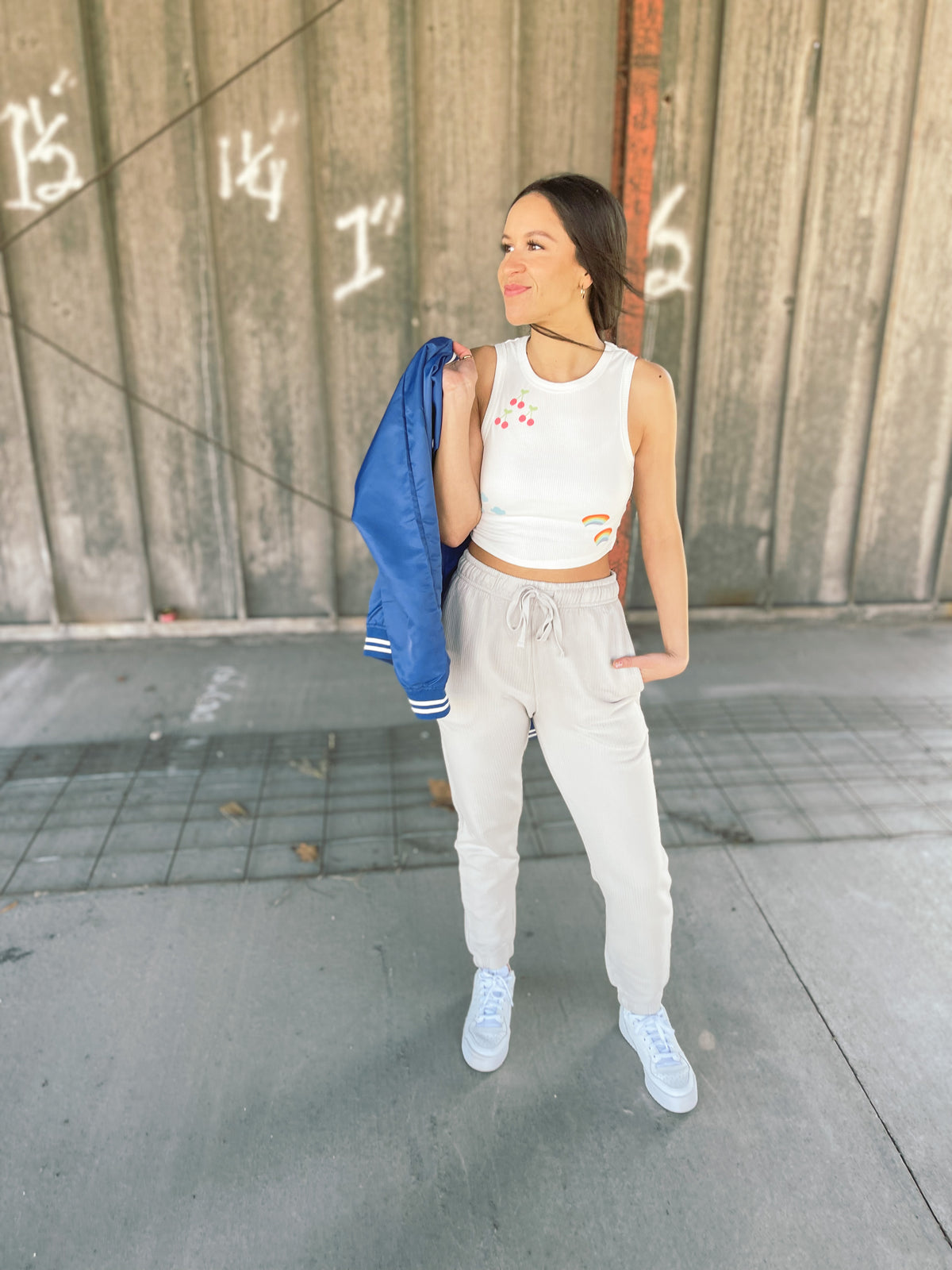 Mineral Washed Ribbed Joggers