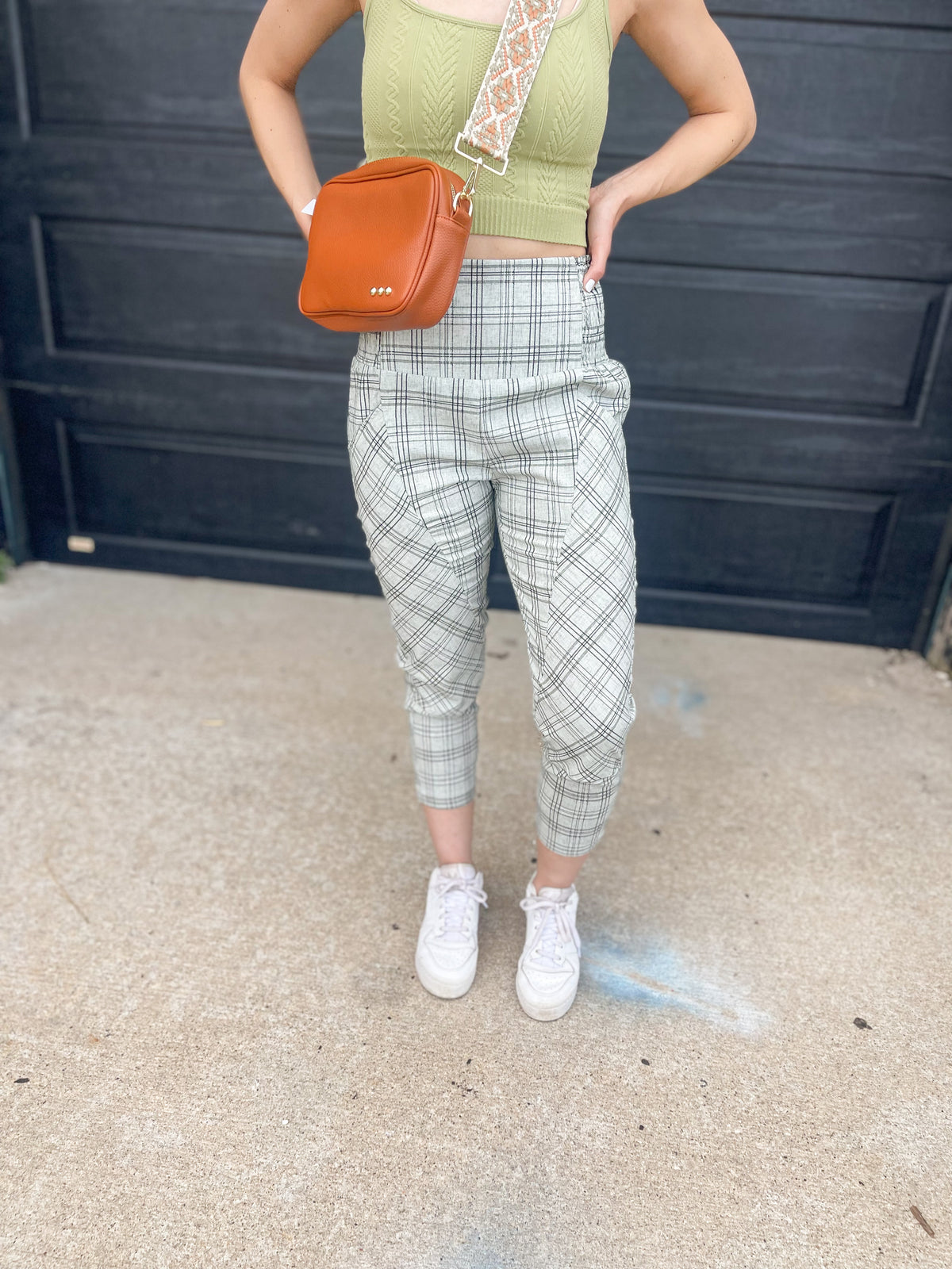 Plaid Pencil Leg Pants