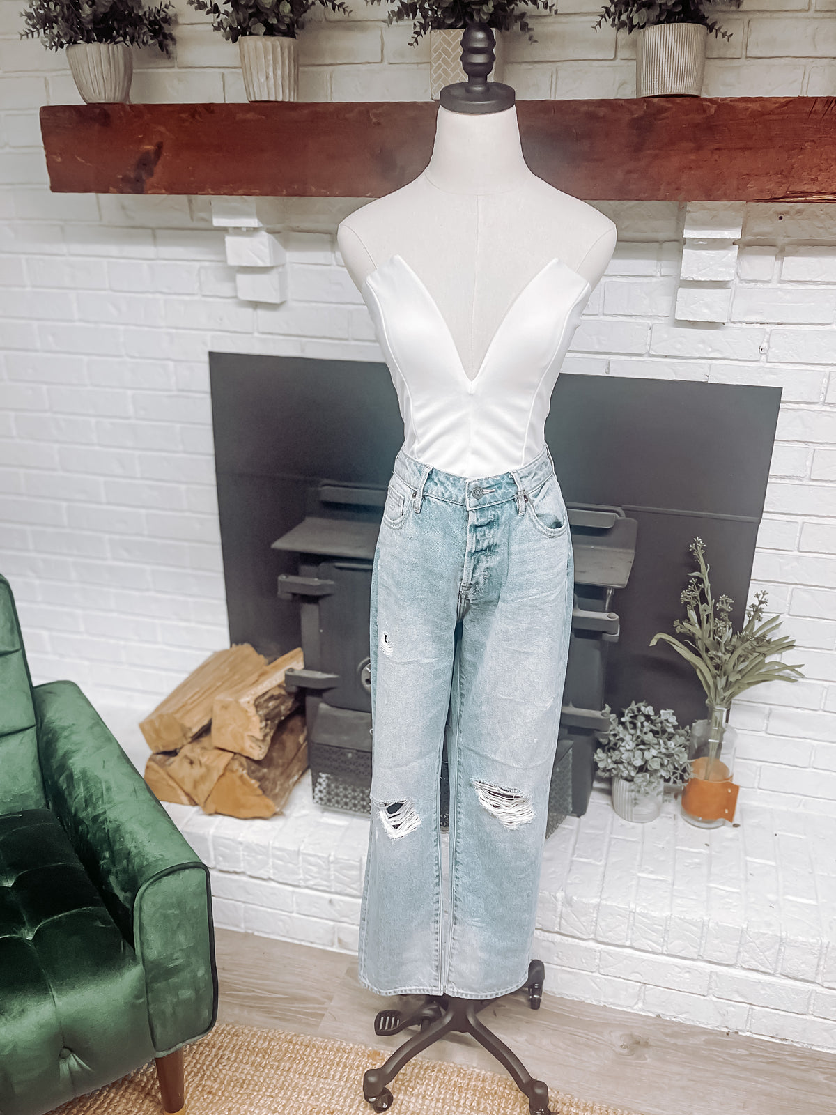Tracey High Rise Straight Jeans