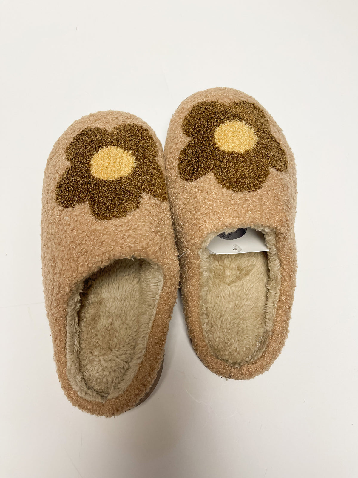 Cozy Brown Daisy Slippers