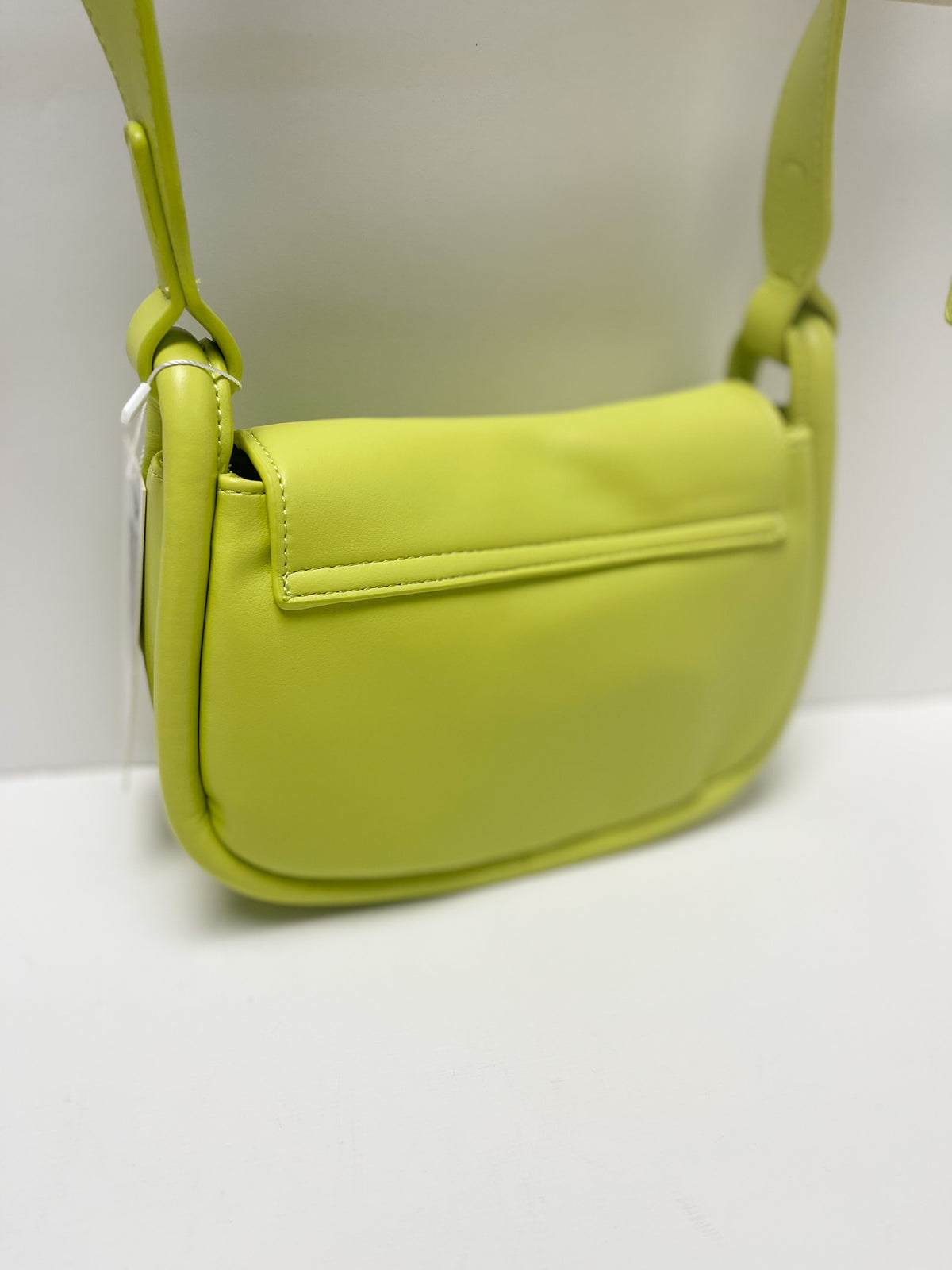 Lime Crossbody Bag with Flap