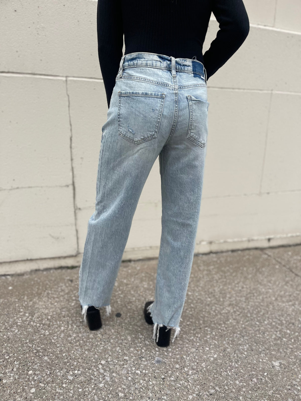 Pleaser High Rise Wide Ankle Jeans