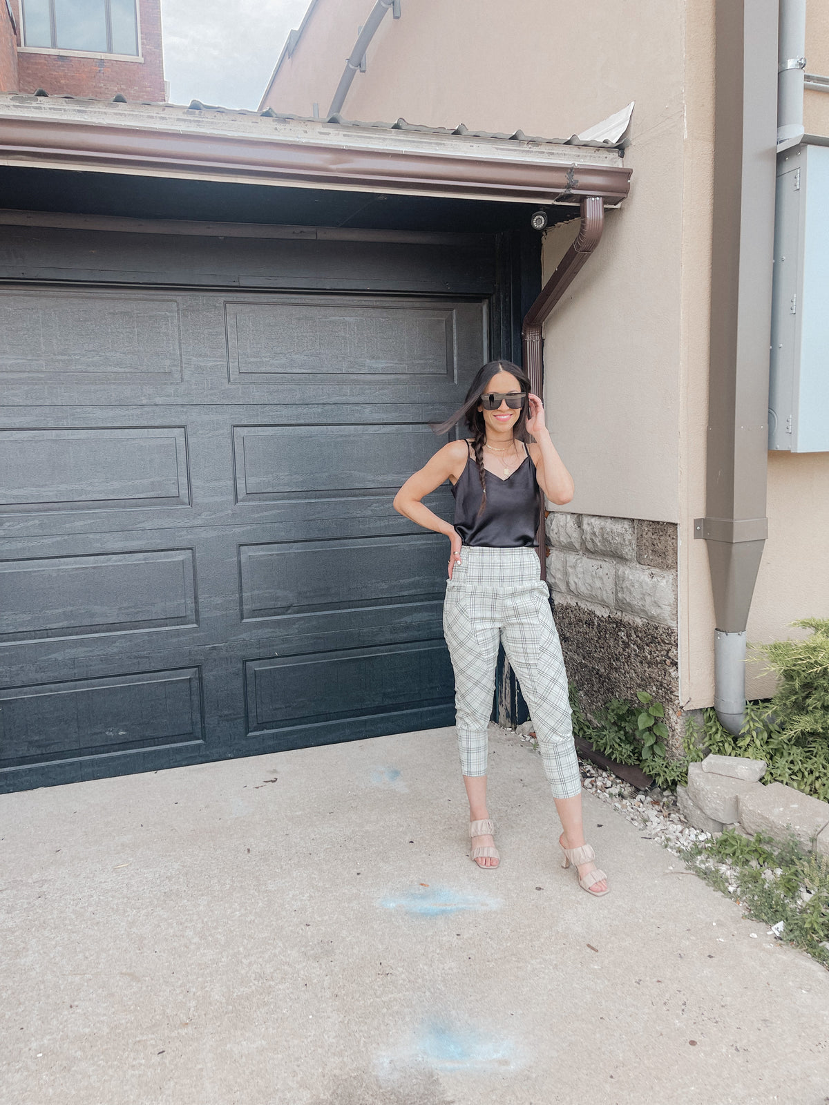 Plaid Pencil Leg Pants