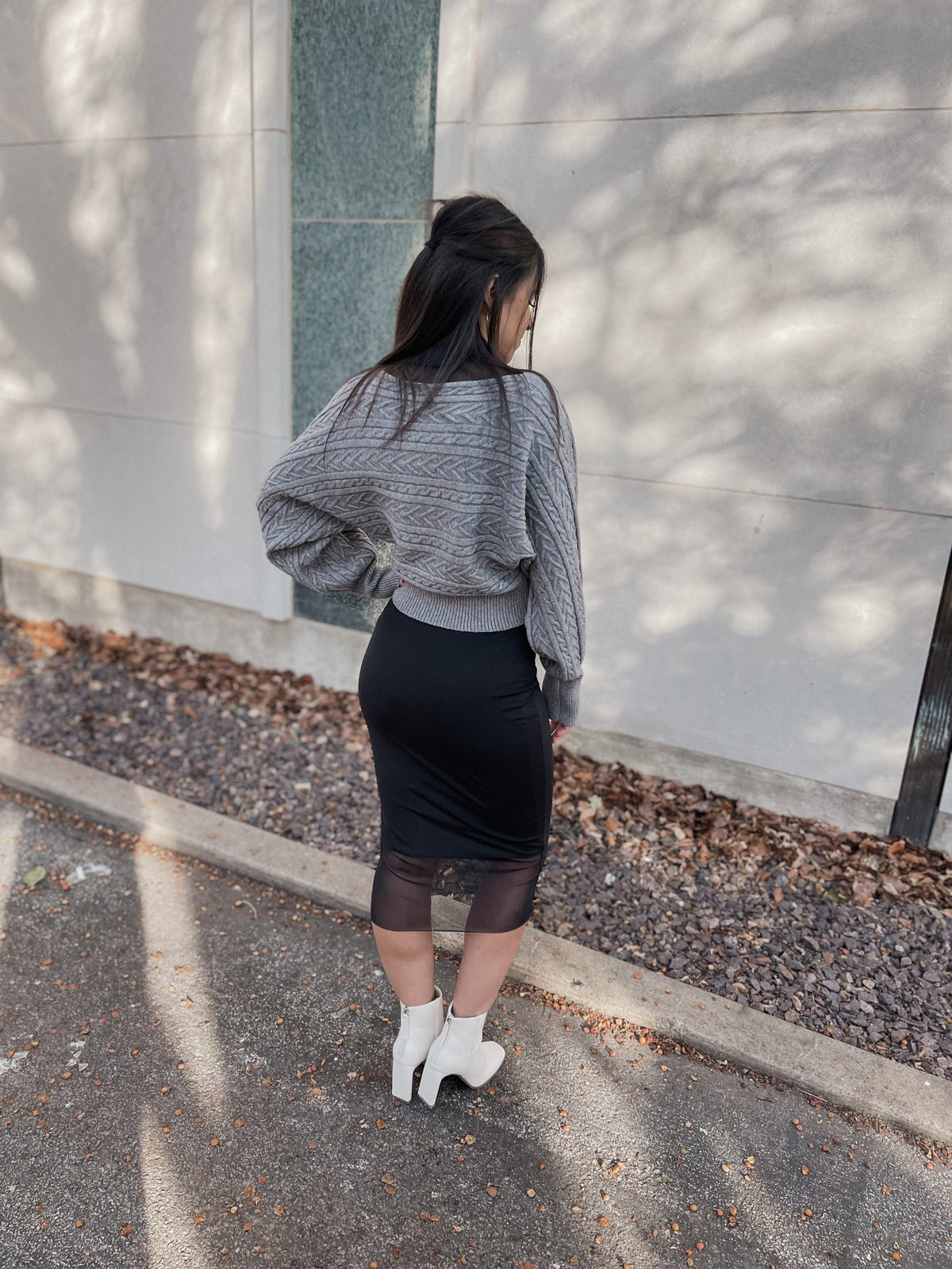 Cropped Dolman Sleeve Sweater