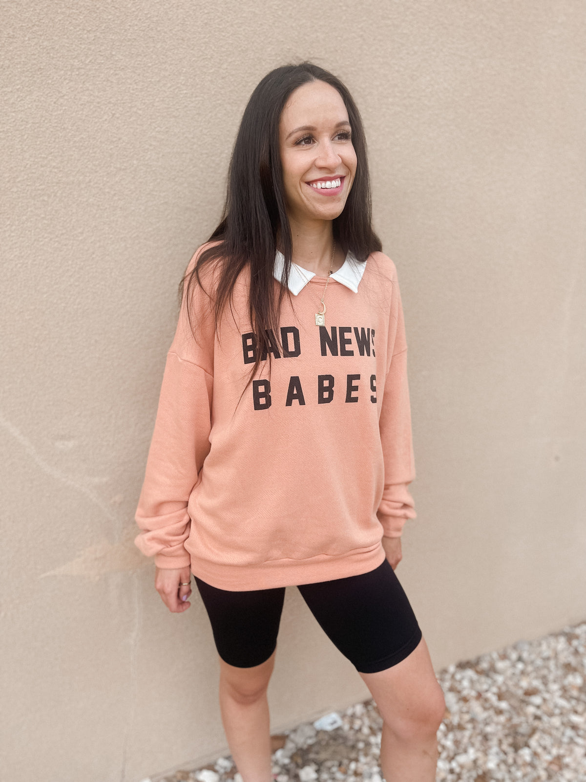 Bad News Babes Collared Sweatshirt
