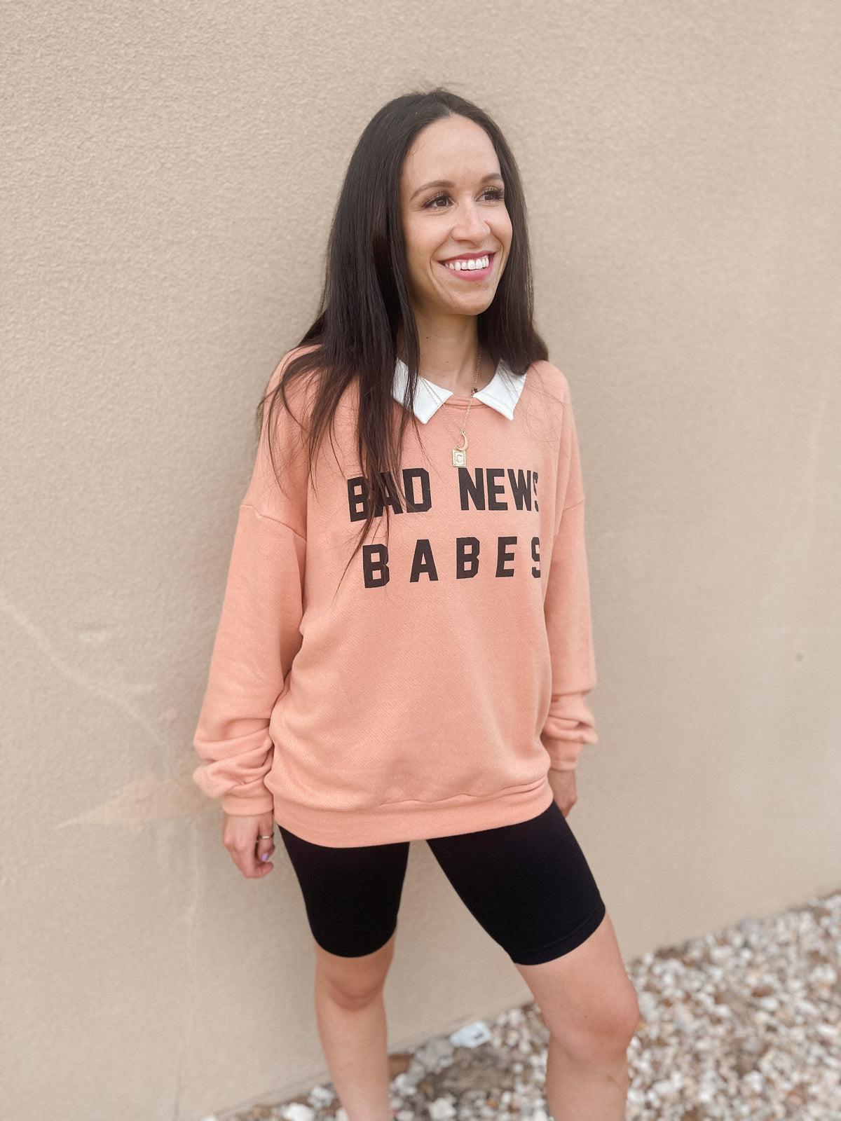 Bad News Babes Collared Sweatshirt