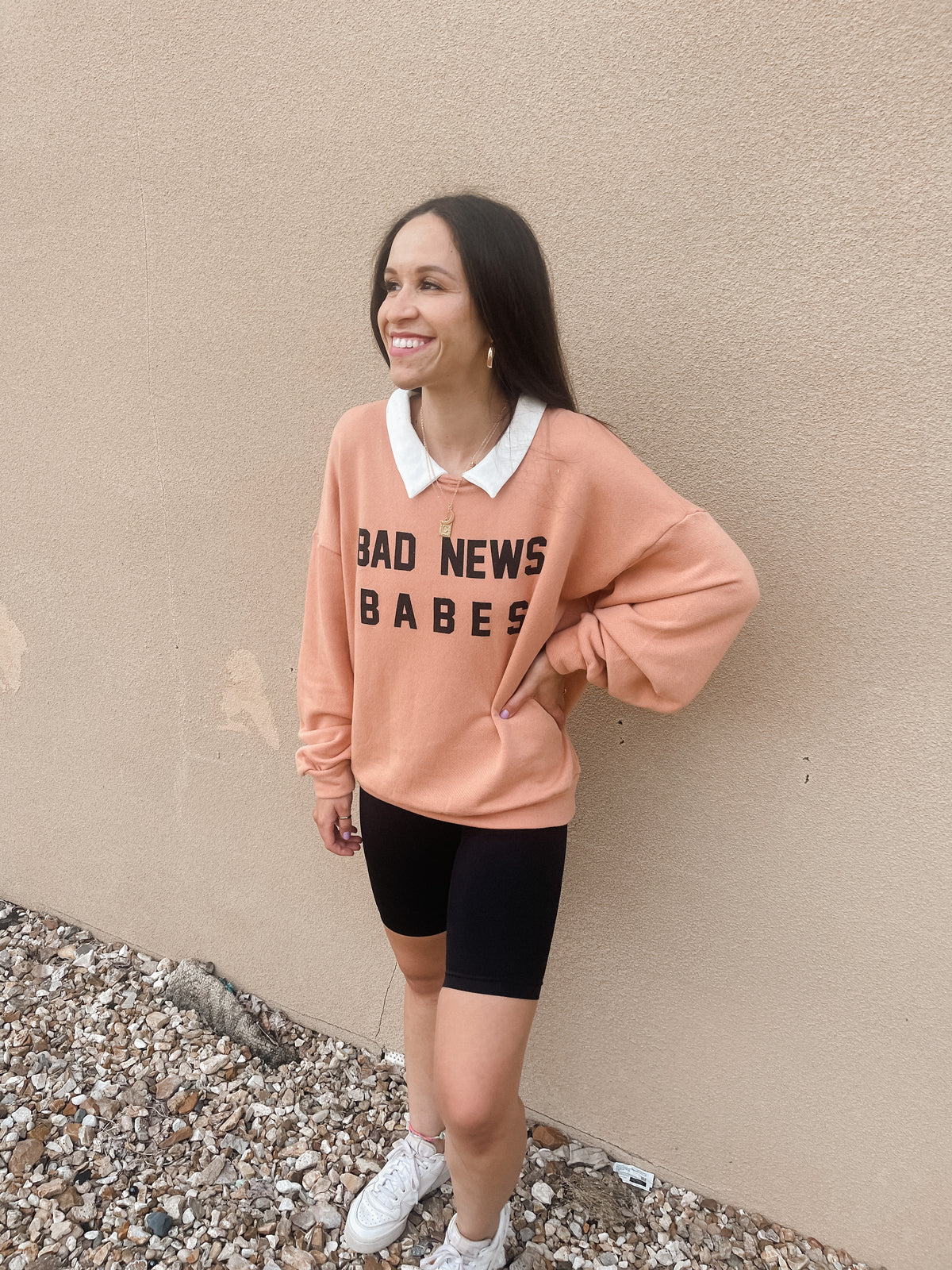 Bad News Babes Collared Sweatshirt