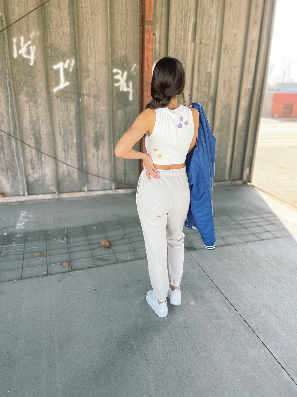 Mineral Washed Ribbed Joggers