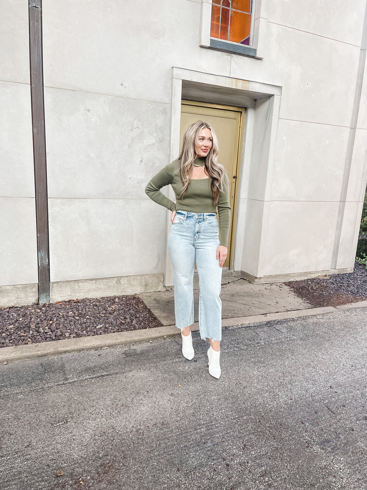 Pleaser High Rise Wide Ankle Jeans