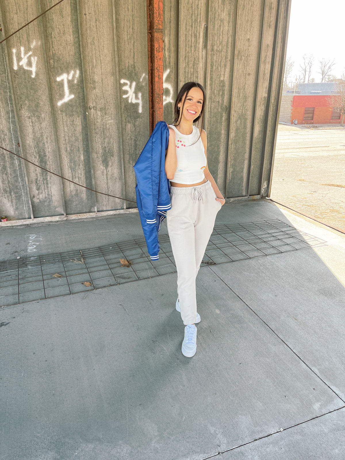 Mineral Washed Ribbed Joggers