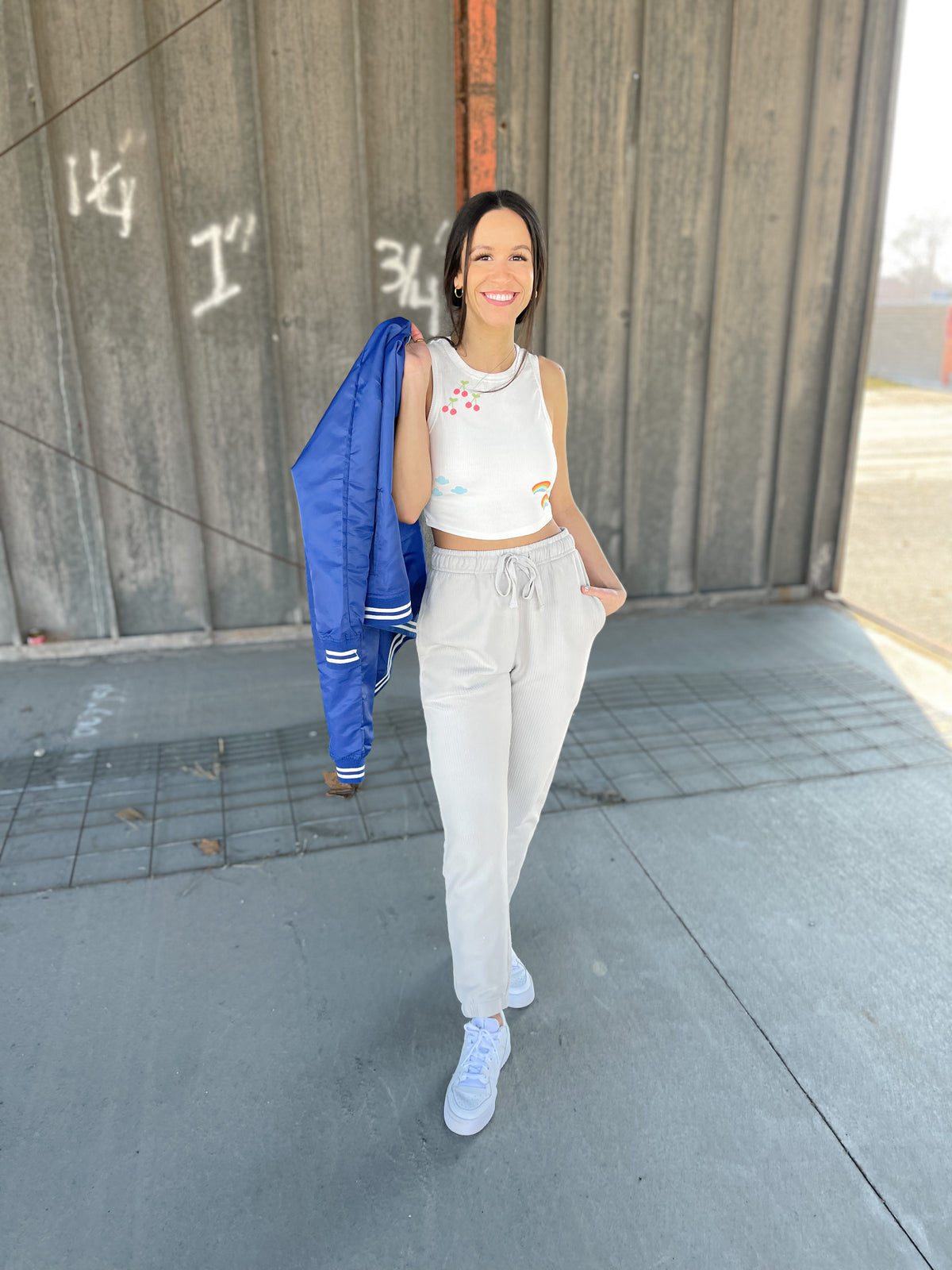 Mineral Washed Ribbed Joggers