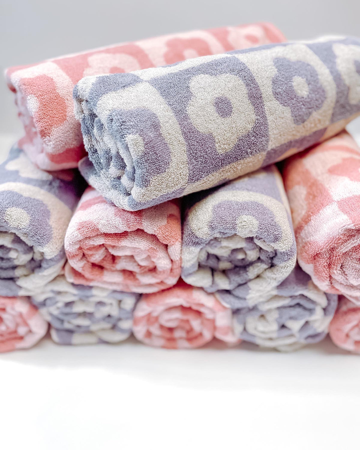 Floral Checked Beach Towel