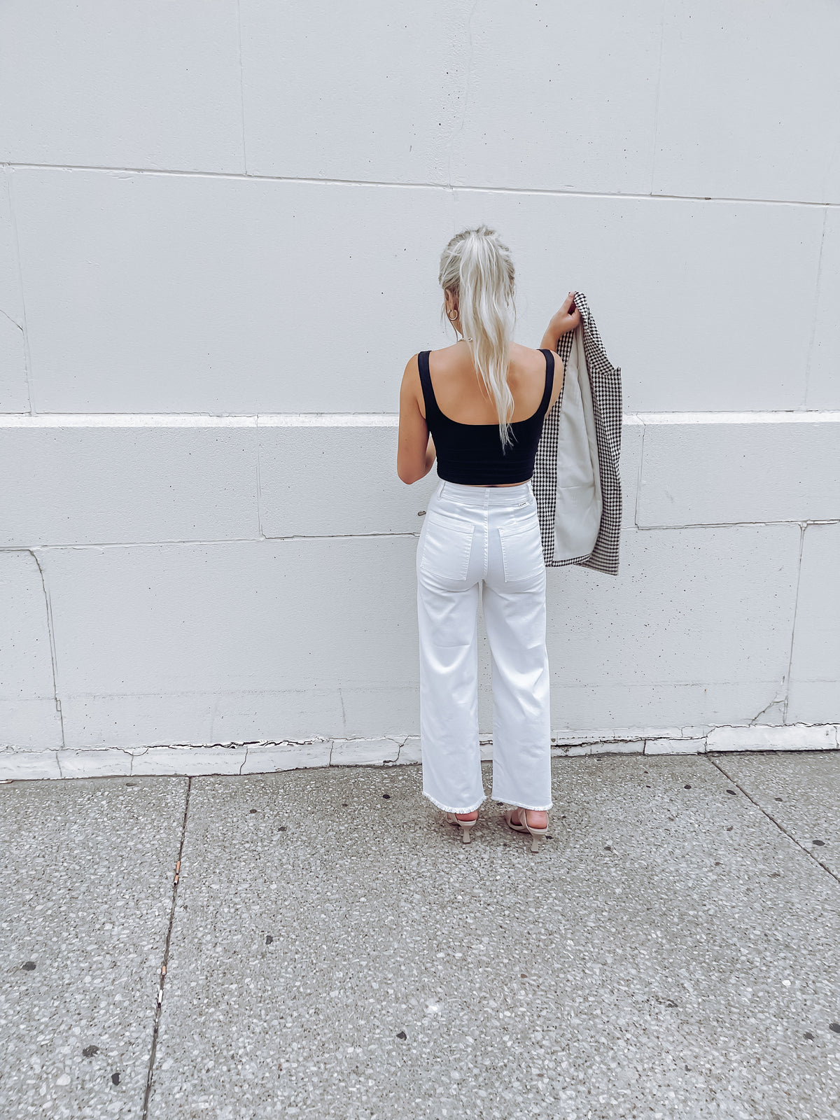 Free Fall High-Waist Pants - Salt Crystal