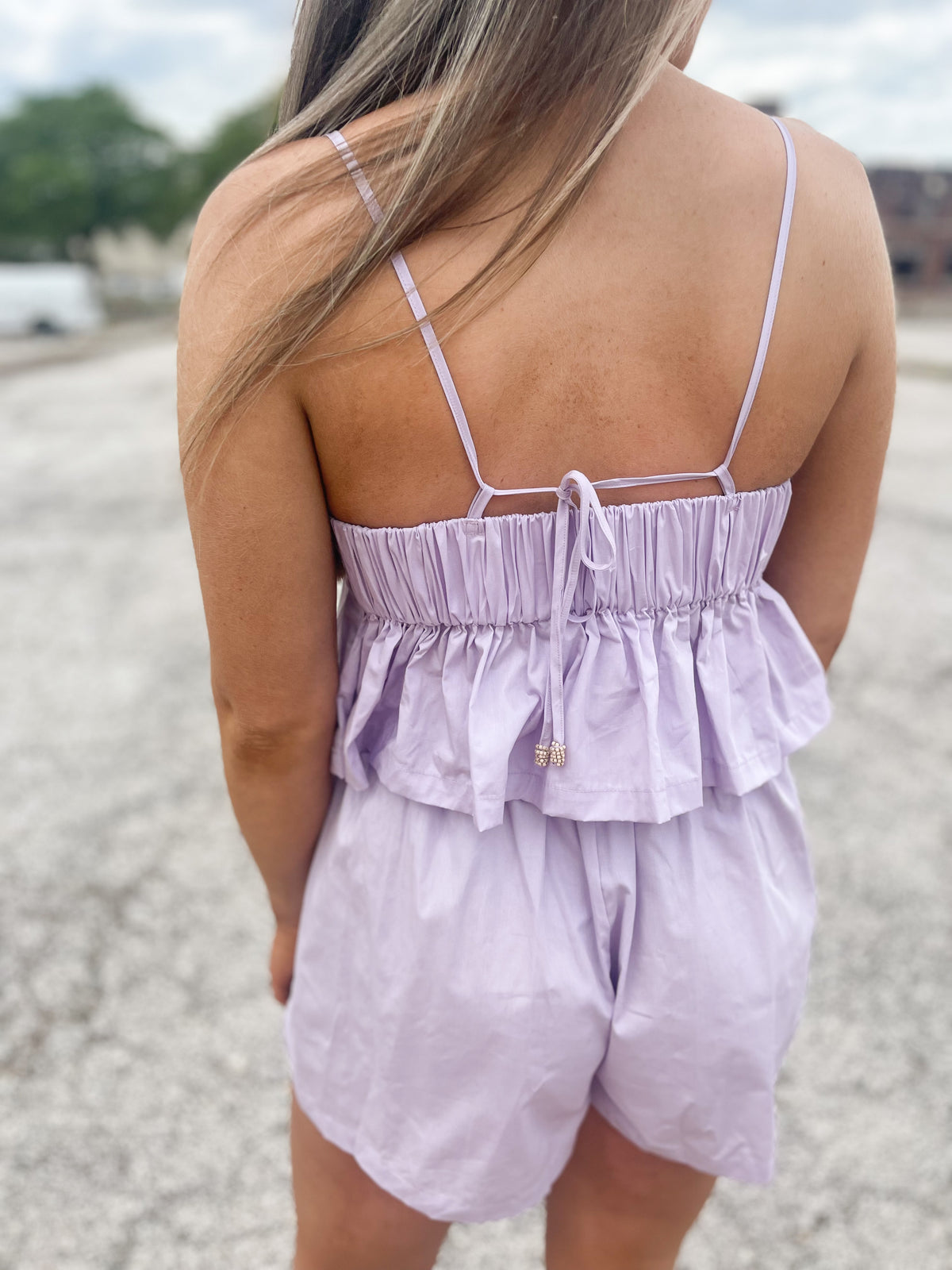 Lavender Skort & Crop Top Set