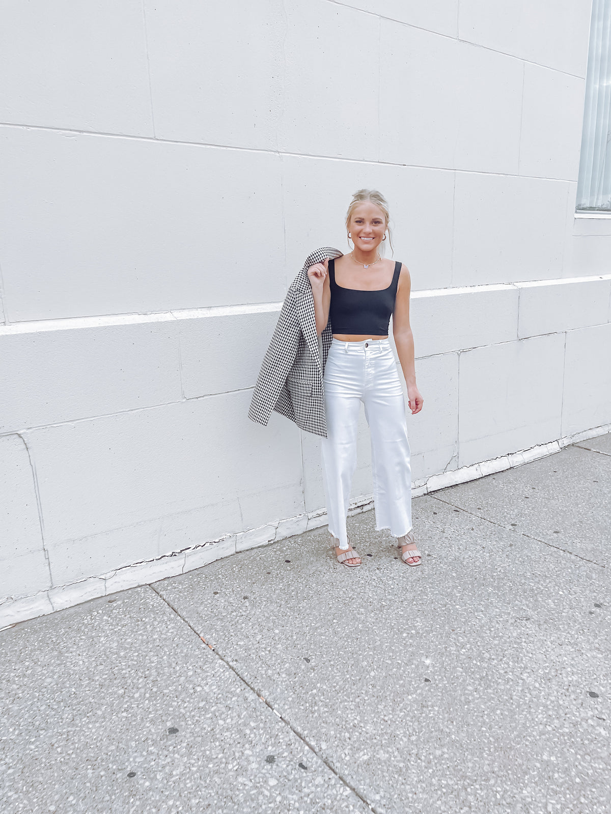 Free Fall High-Waist Pants - Salt Crystal