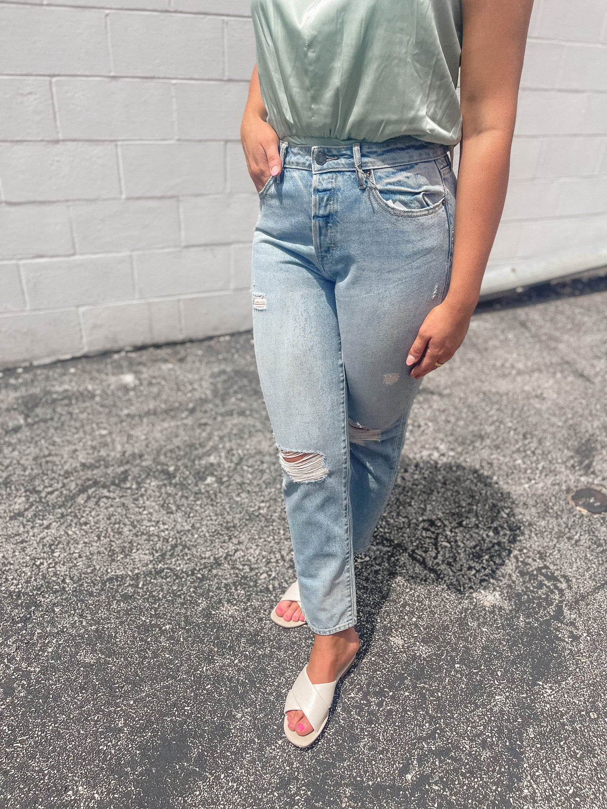 Tracey High Rise Straight Jeans