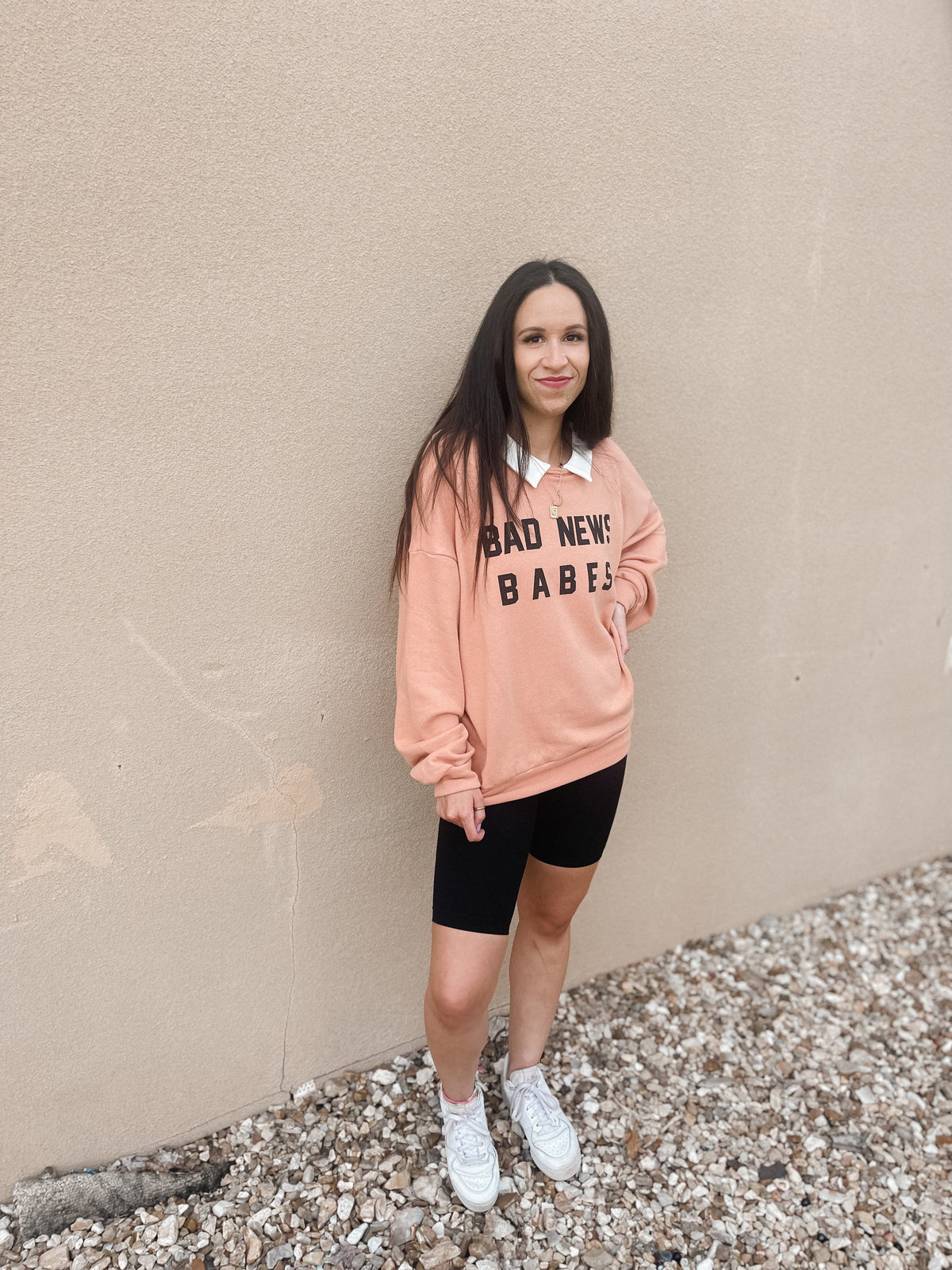 Bad News Babes Collared Sweatshirt